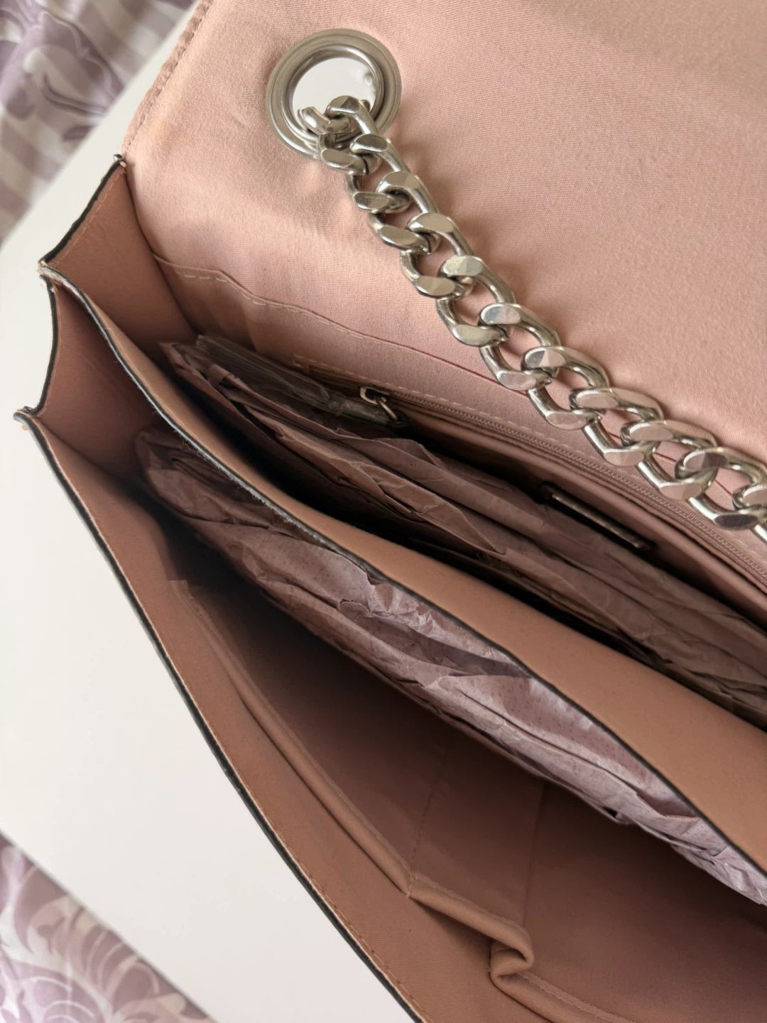 Pink Chevron Chain Shoulder Bag - photo 4