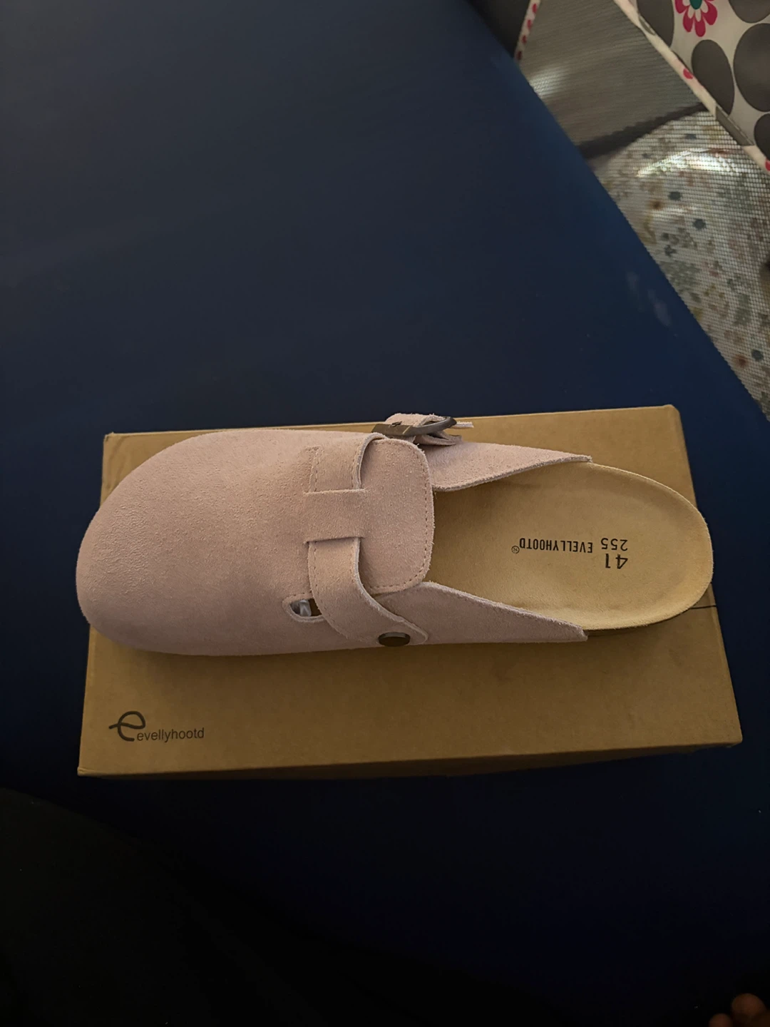 Evellyhootd Pink Suede Clogs - Size 41