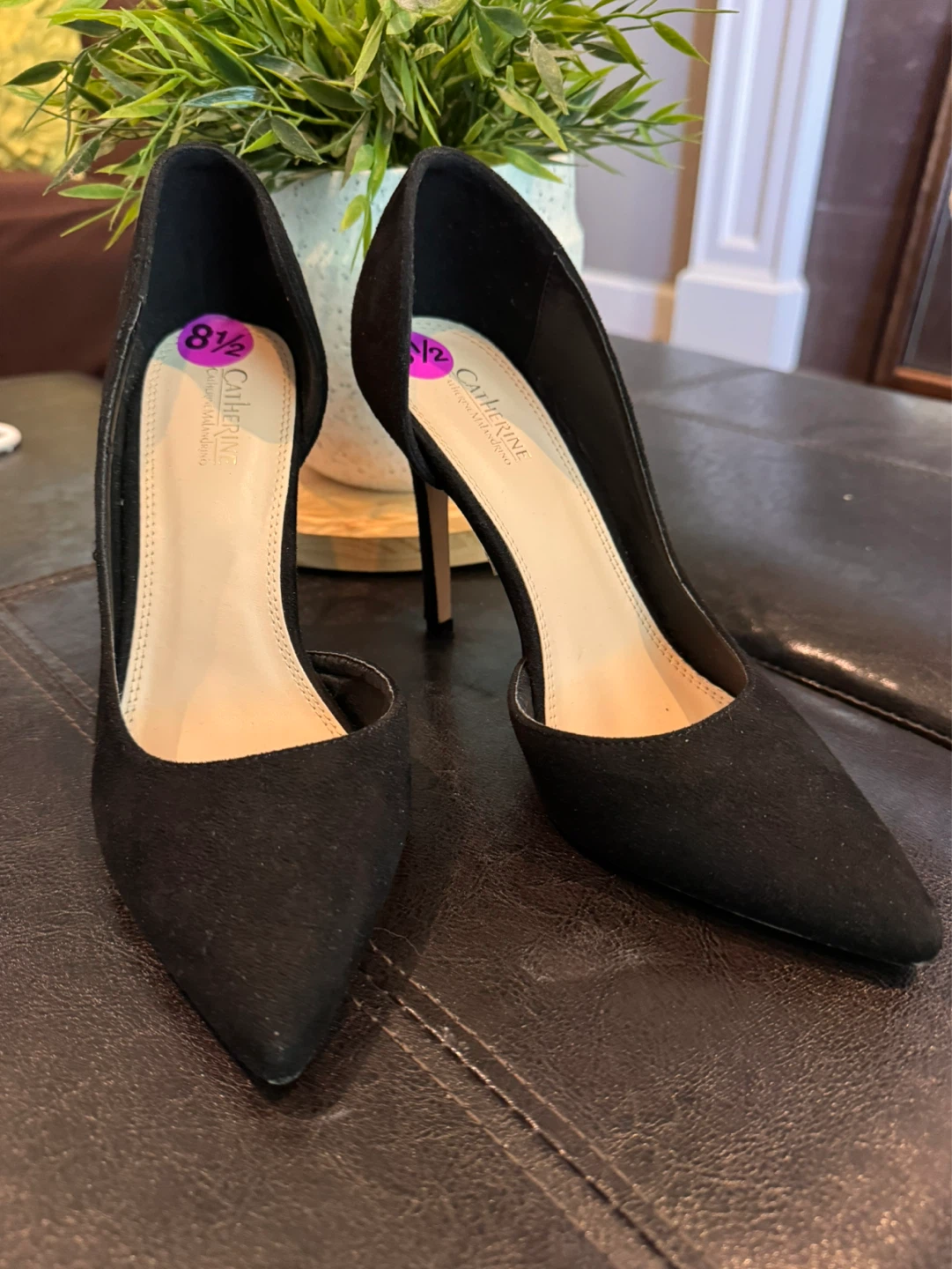 Catherine Malandrino Black Suede Pointed Toe Heels - Size 8.5 - photo 2