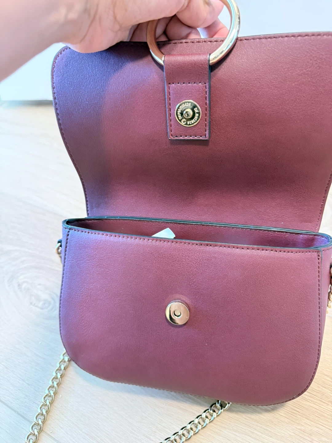 JAEGER Burgundy Leather Crossbody Bag - photo 2