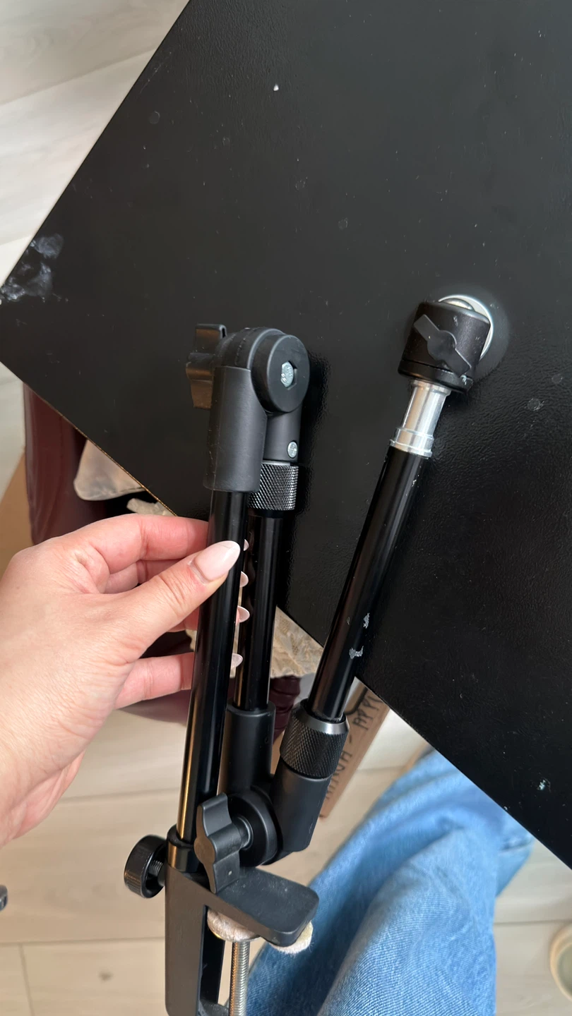 Adjustable Black Stand with Tray - photo 3