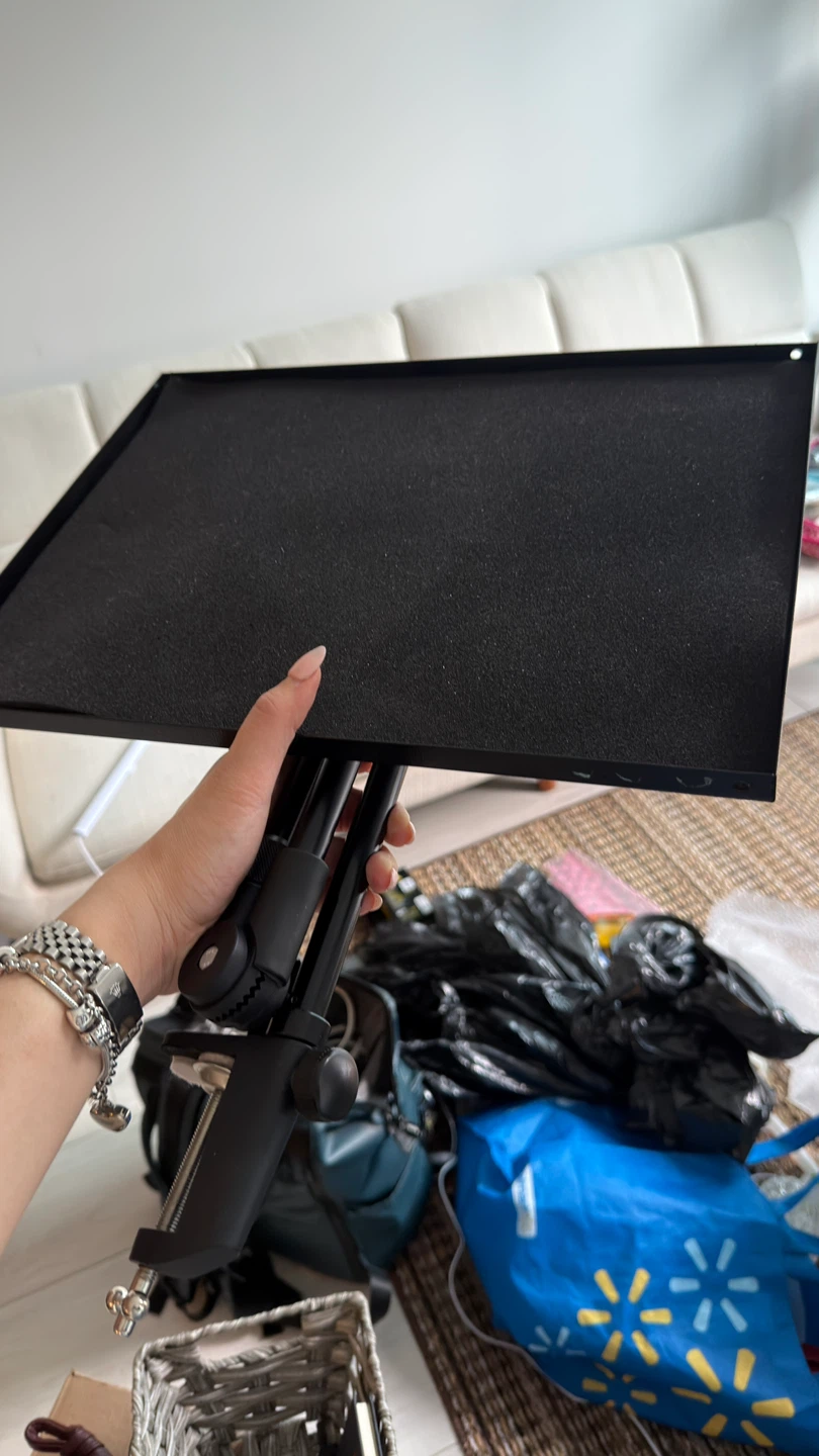 Adjustable Black Stand with Tray