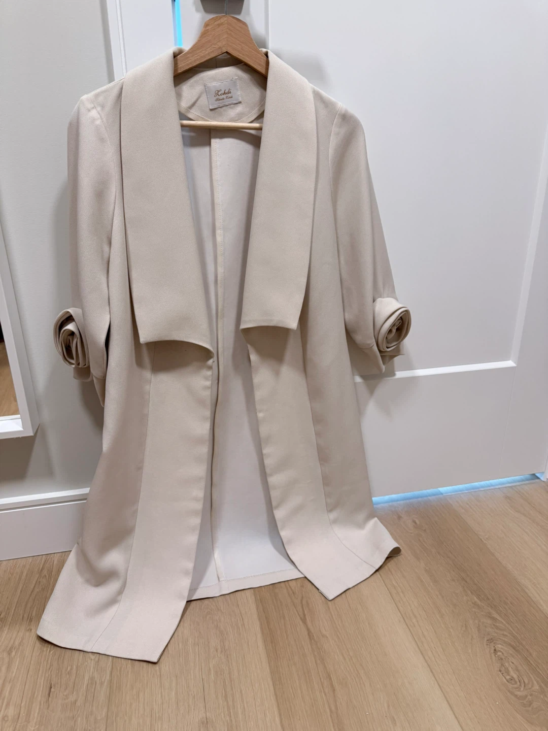 Kimono Style long Jacket - Beige