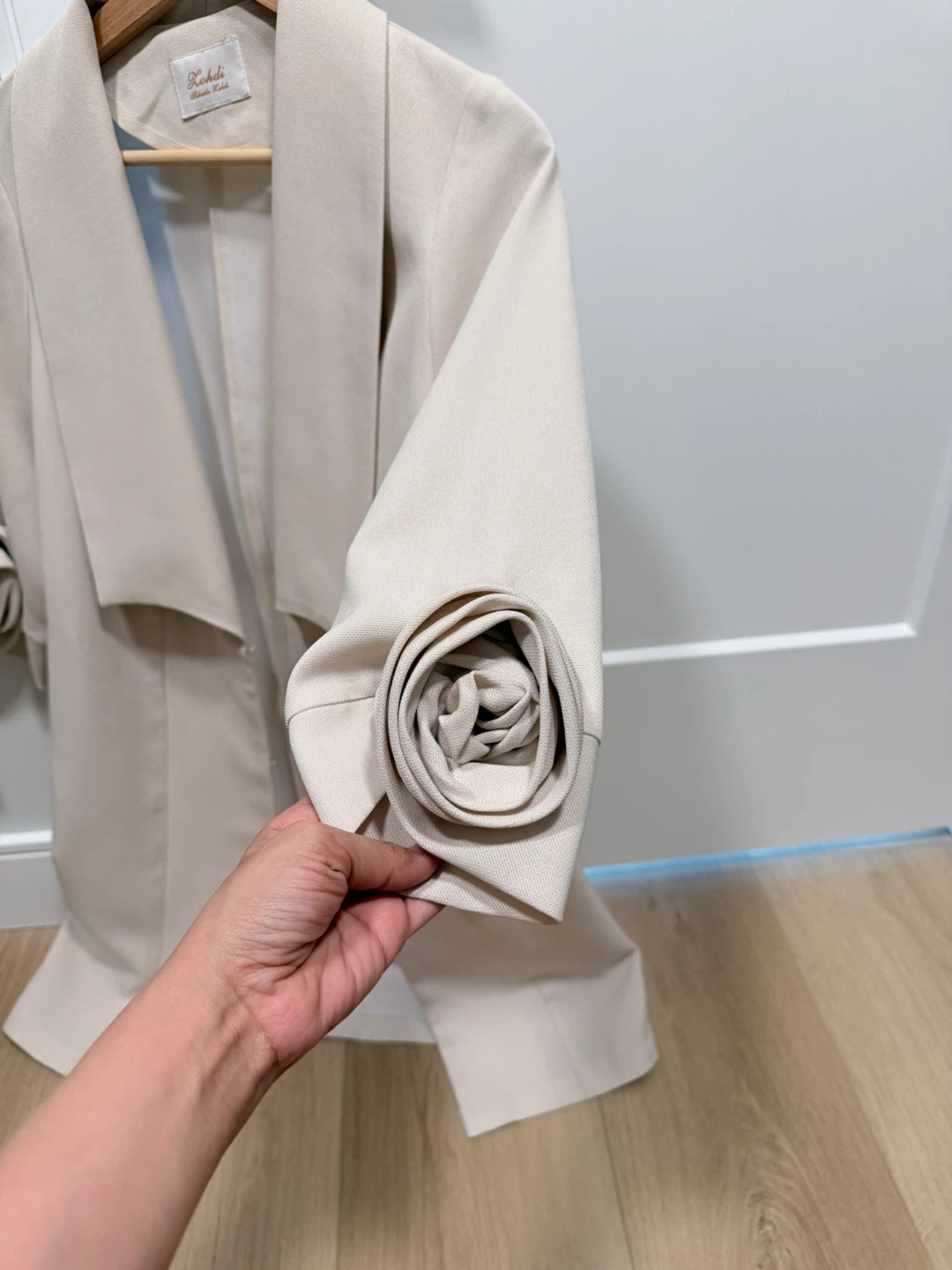 Kimono Style long Jacket - Beige - photo 3