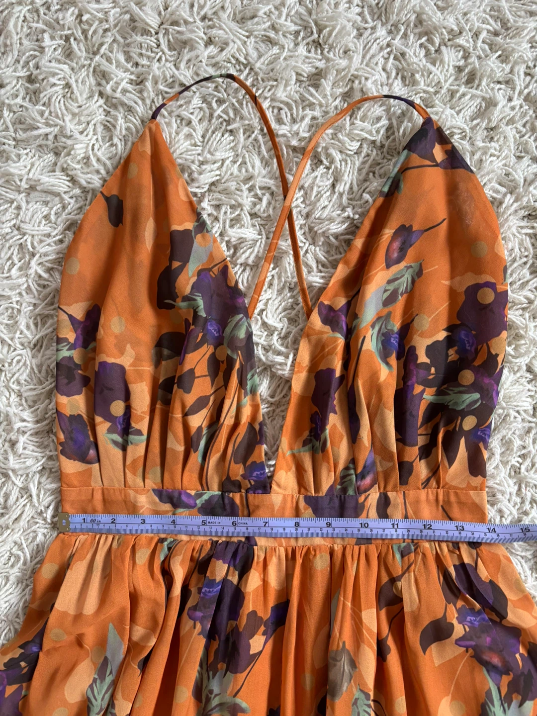 Orange Floral Maxi Dress