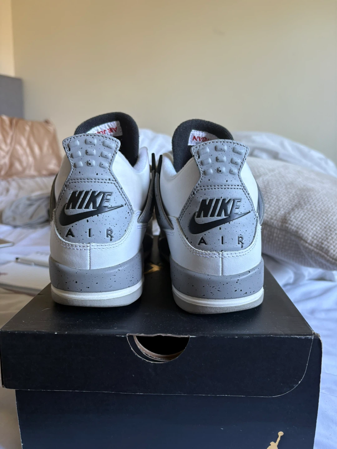 Nike Air Jordan 4 Retro White Cement Kids Shoes - photo 4