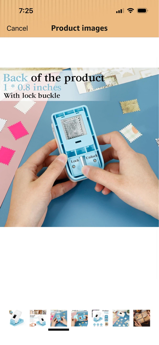 New-Rectangle Postage Stamp Punch for Scrapbooks and Crafts - photo 4