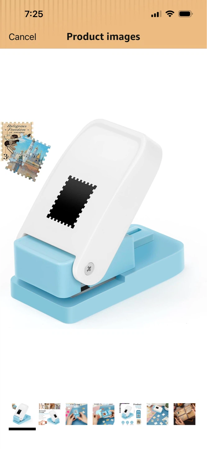 New-Rectangle Postage Stamp Punch for Scrapbooks and Crafts