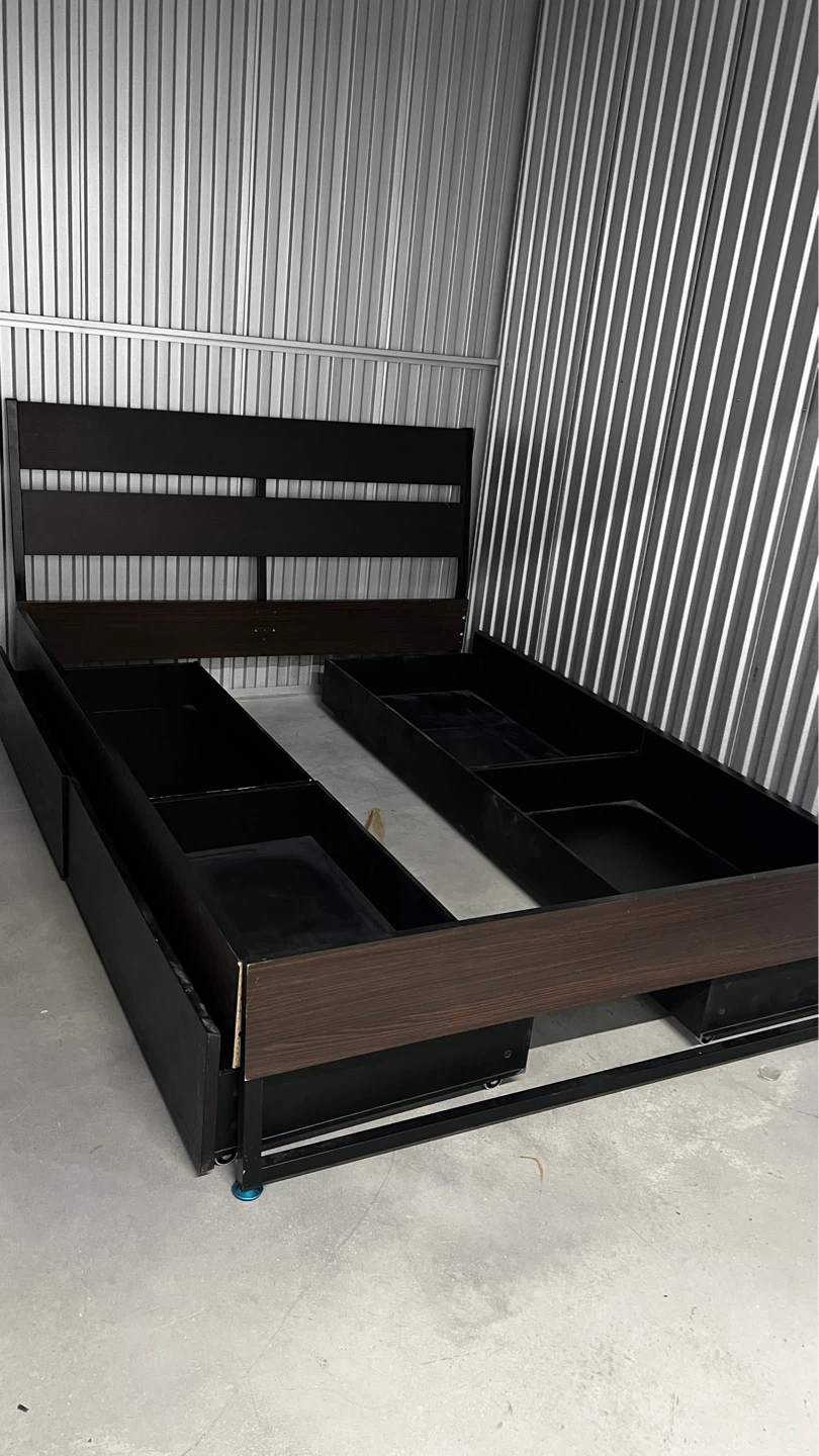 IKEA TRYSLIL Queen Bed Frame with Storage Drawers - photo 2