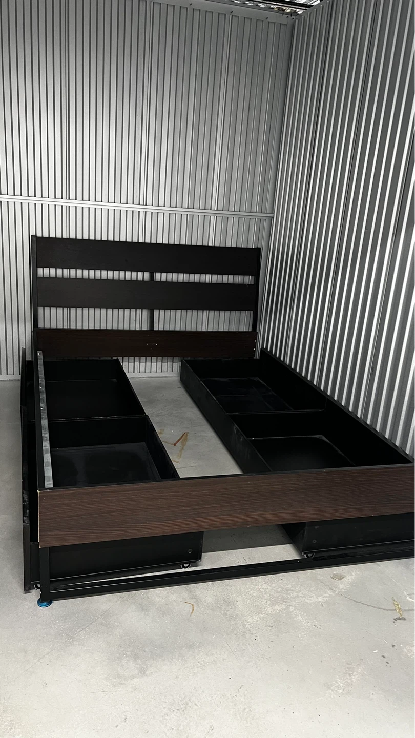 IKEA TRYSLIL Queen Bed Frame with Storage Drawers