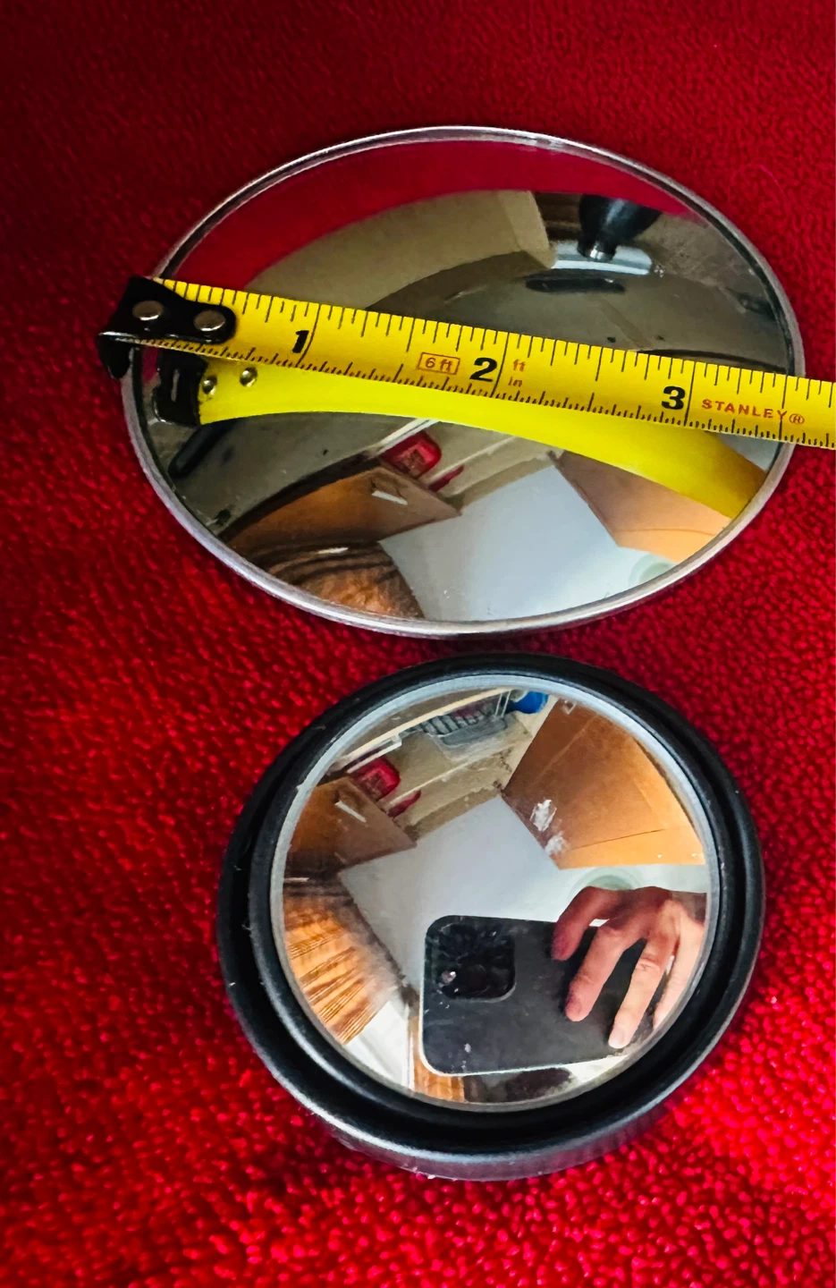 Set of 2 Small Round and Oval Mirrors