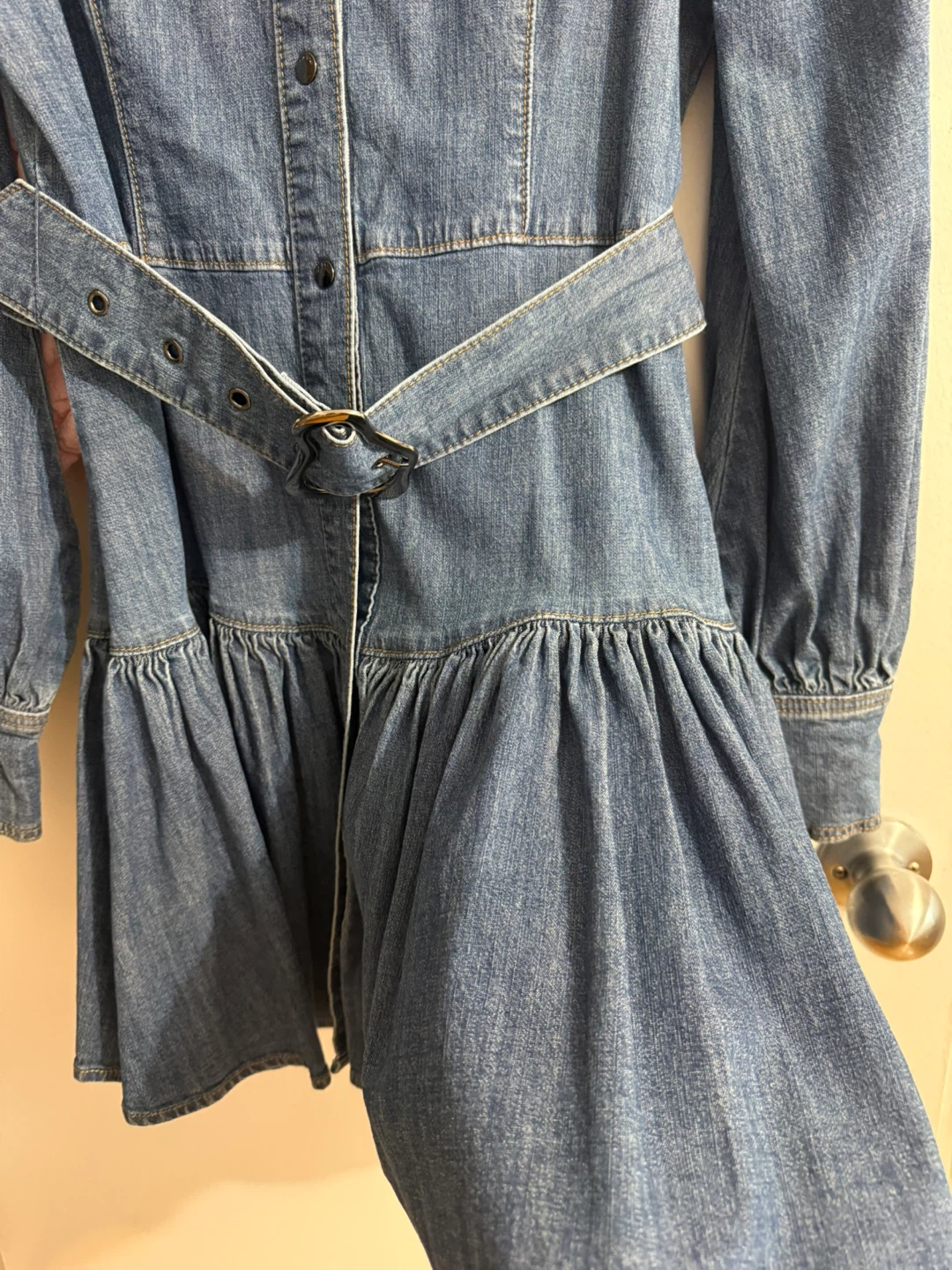 Bebe Denim Belted Dress - Size M - photo 2