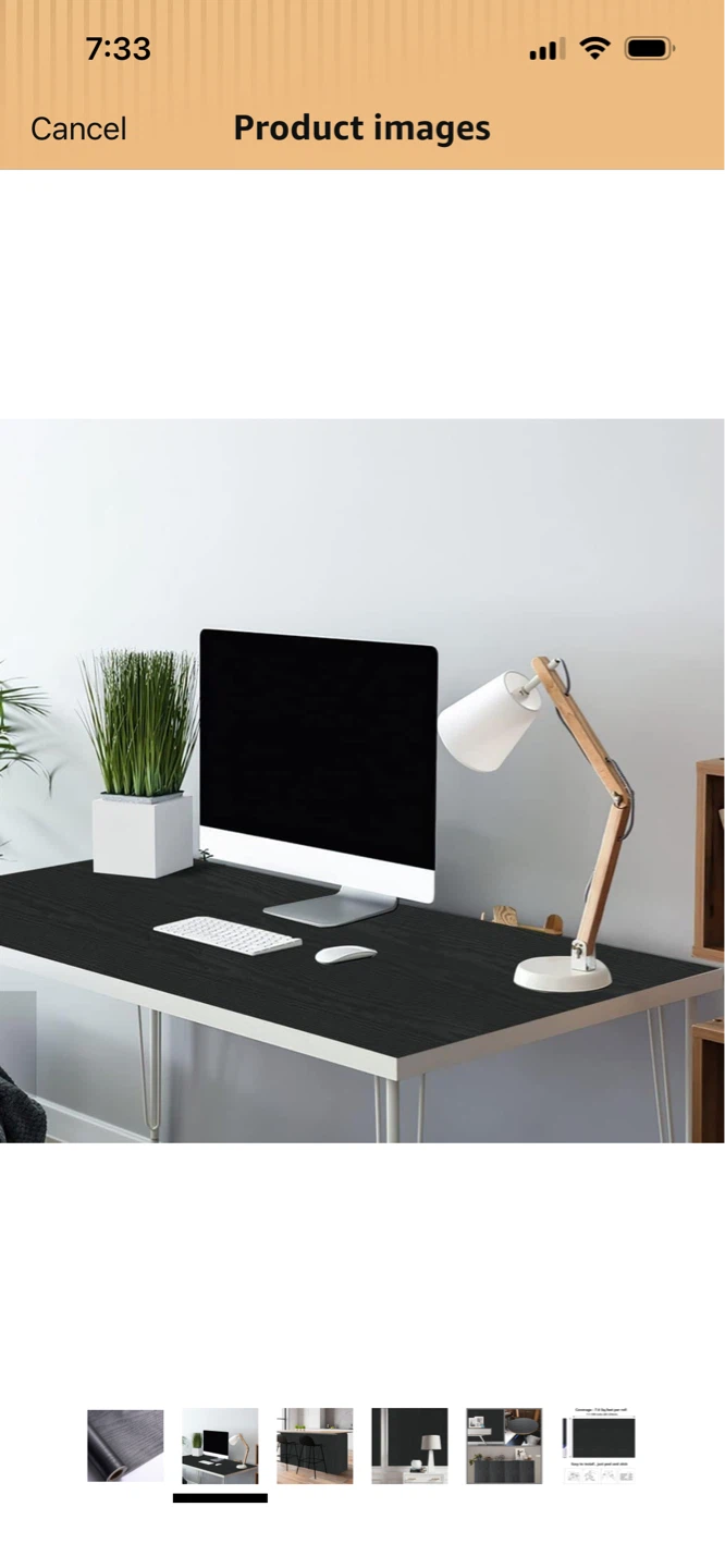 New-Arthome Black Wood Removable Wallpaper 17"x393" - photo 5
