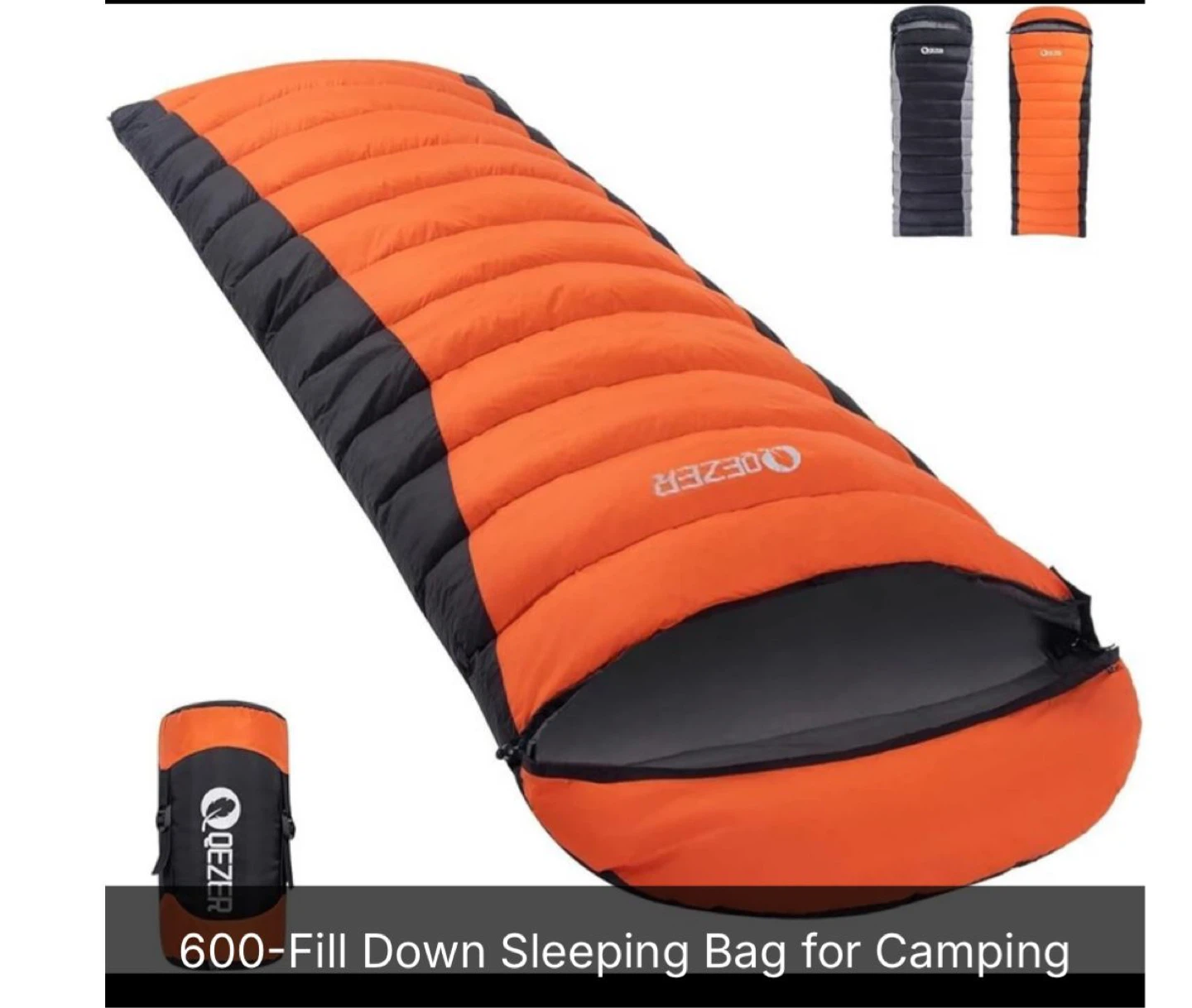 QEEZER 600-Fill Down Sleeping Bag - photo 2