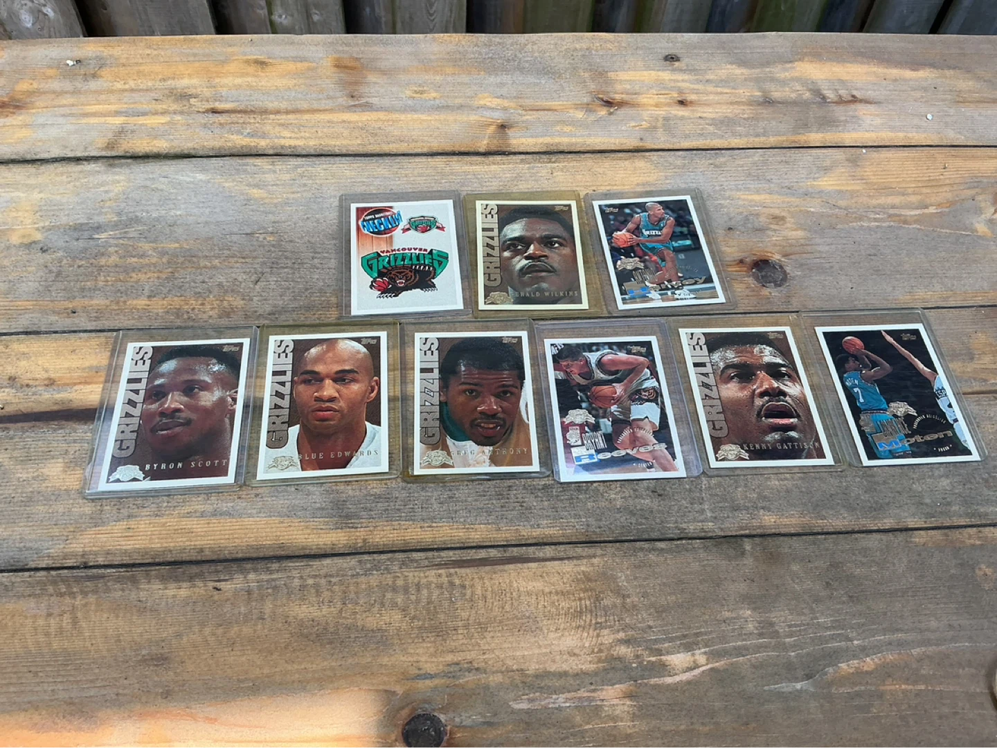 9. 1995-96 TOPPS VANCOUVER GRIZZLIES BASKETBALL Cards