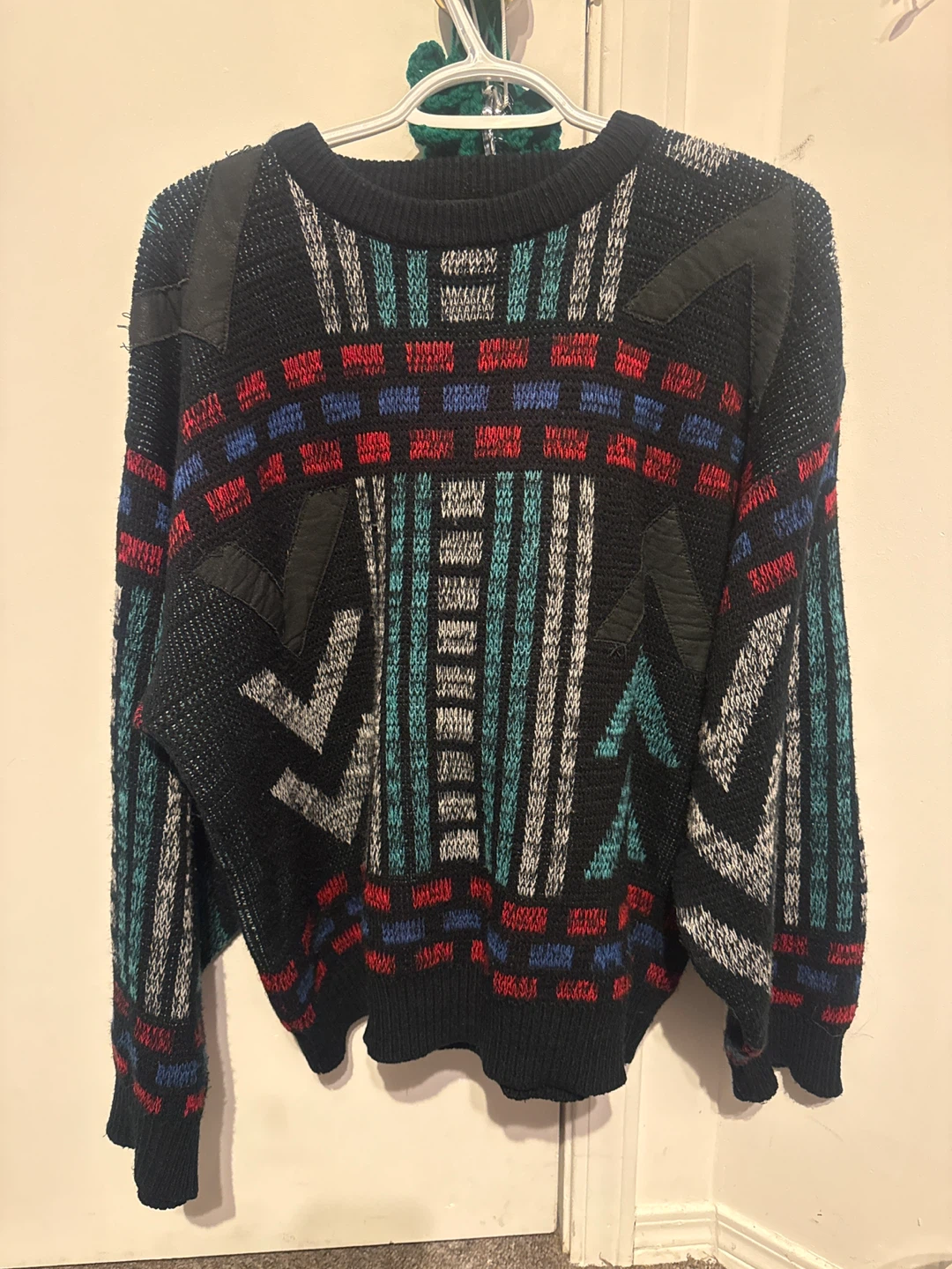 Vintage Geometric Grandpa Sweater