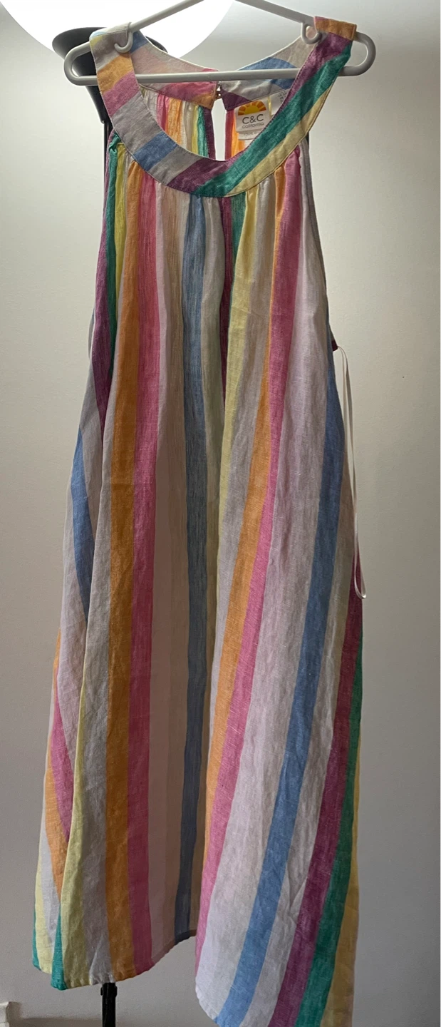 C&C California Striped Linen Dress (size small) - photo 2