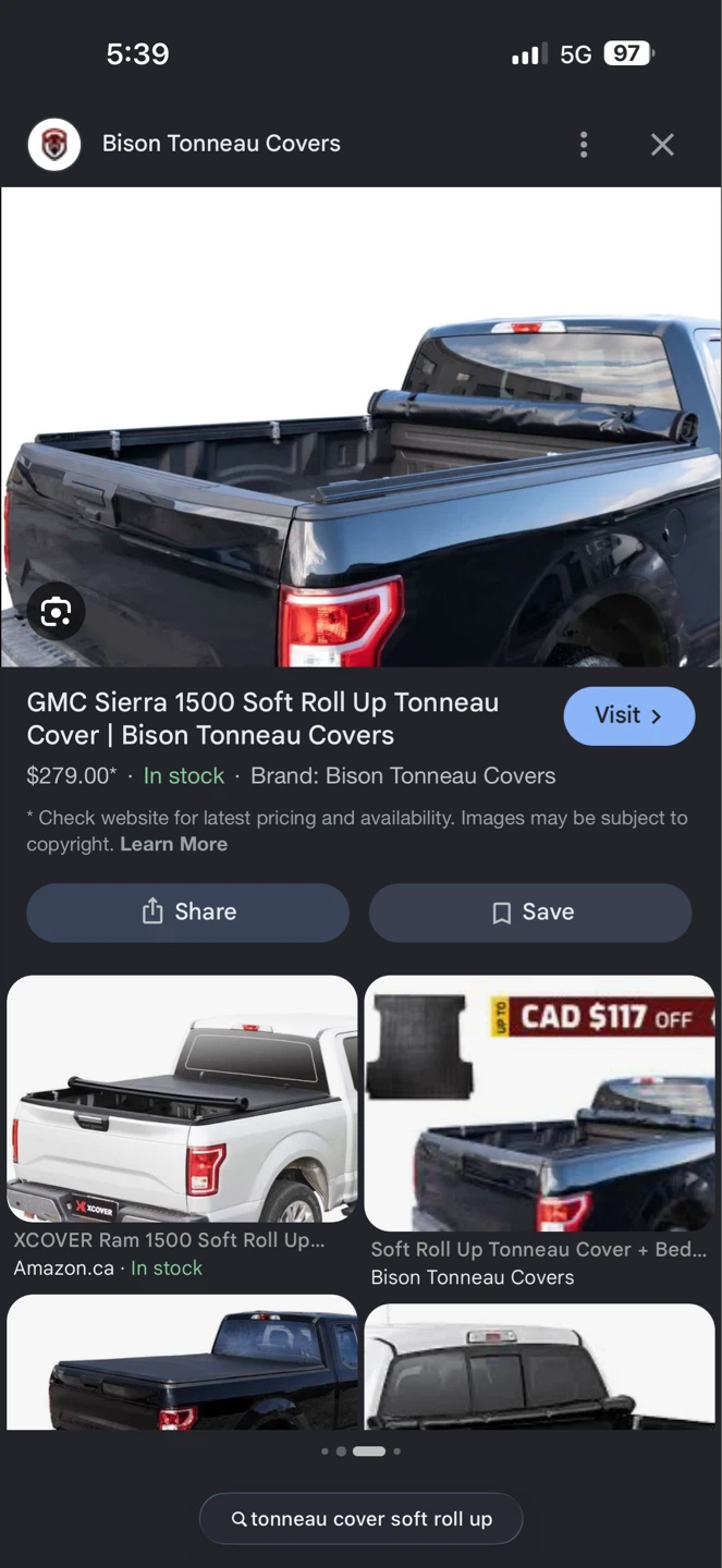 Of a f350 ford . 6/3/4 box Soft Roll Up Tonneau Cover | Bison
