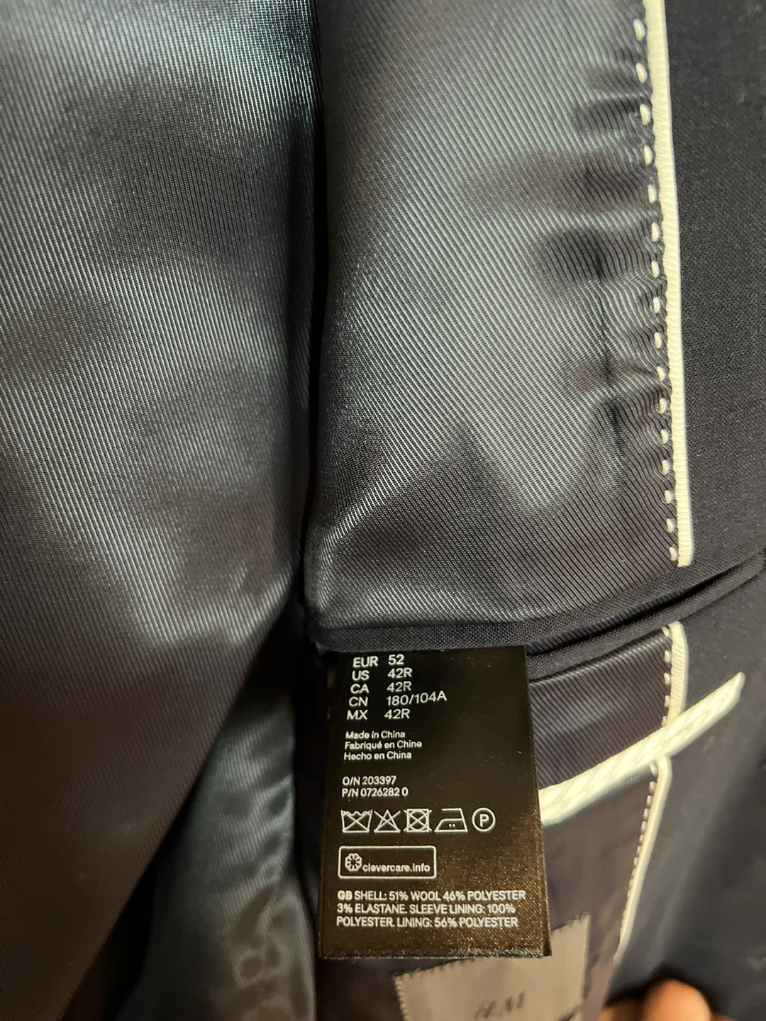 H&M Men's Navy Blazer - Size 42R - photo 3