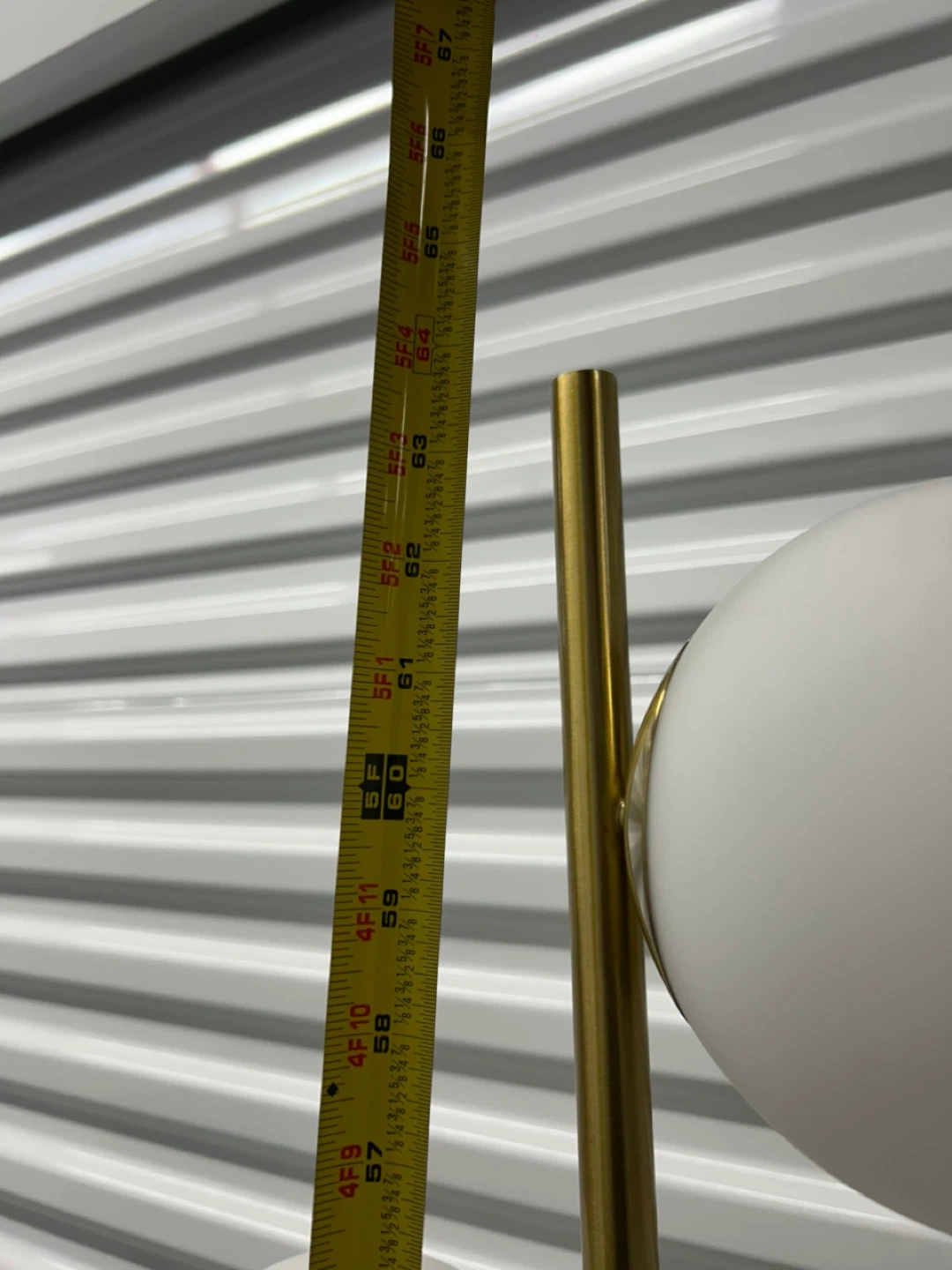 Gold Finish Floor Lamp with 2 Frosted Globe Shades - photo 5