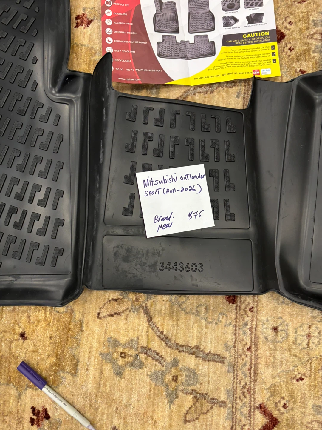 All-weather Car Mats for Mitsubishi Outlander Sport (2011-2026) - photo 2