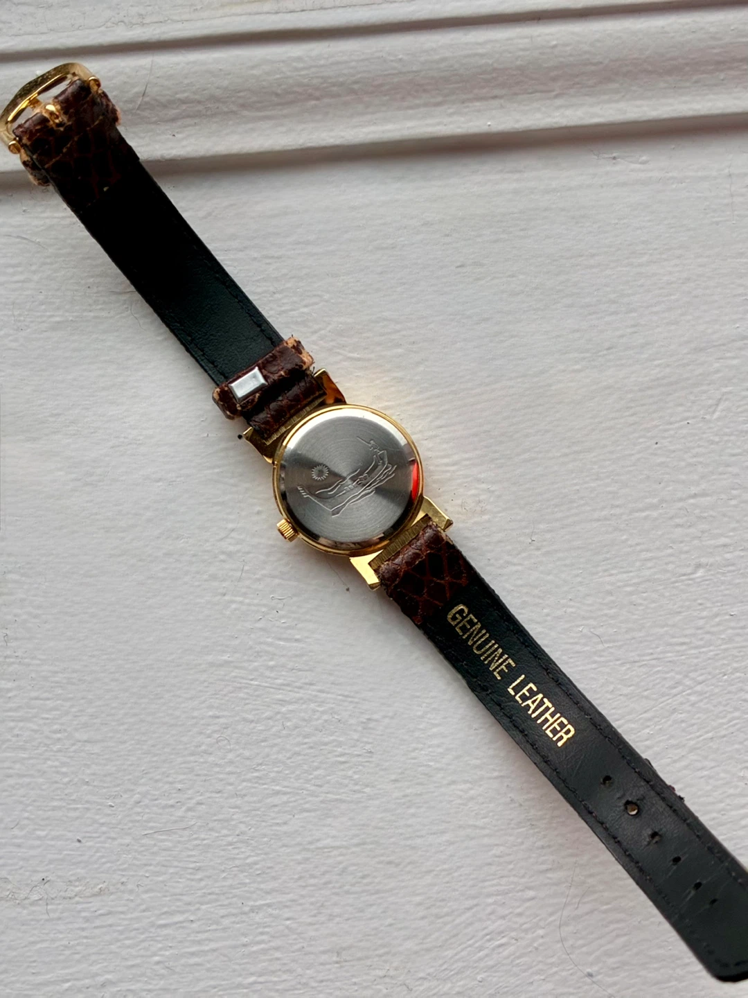 Venice Quartz Watch with Floral Design and Genuine Leather Strap - photo 4