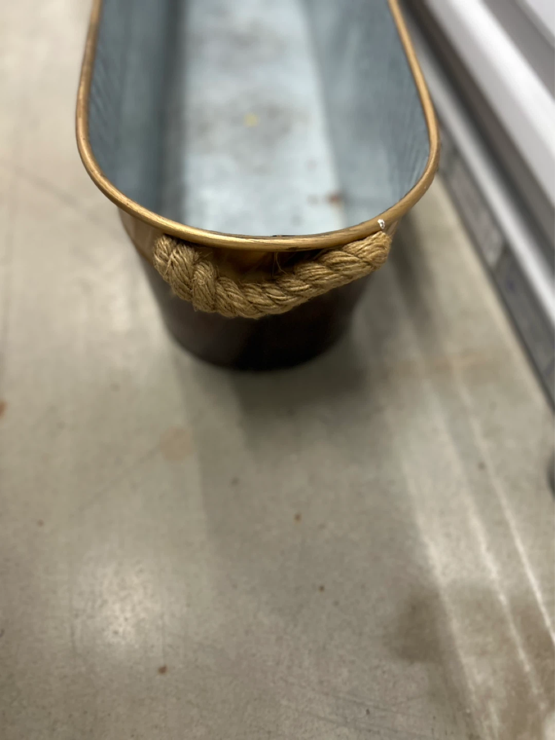 Galvanized Planter Pot with Rope Handles - photo 4