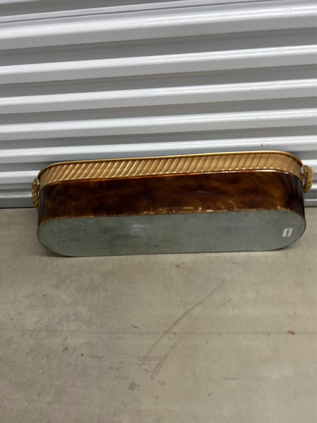 Galvanized Planter Pot with Rope Handles - photo 5