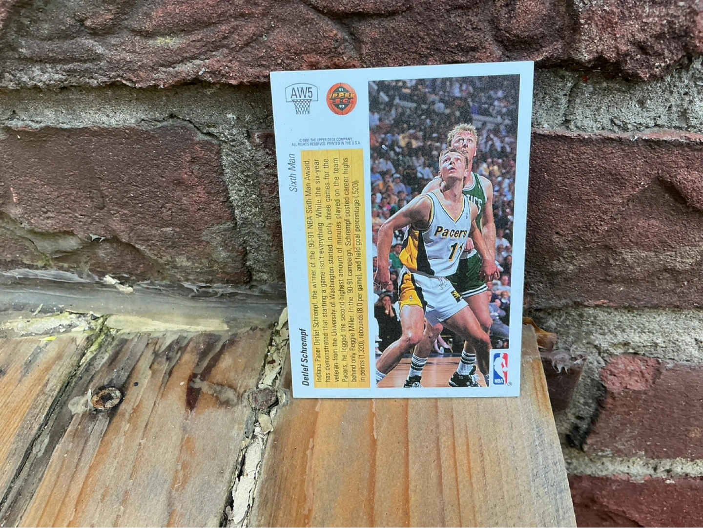 1991/92 UPPER DECK NBA HOLOGRAM DETLEF SCHREMPF Card AW5 ! - photo 3
