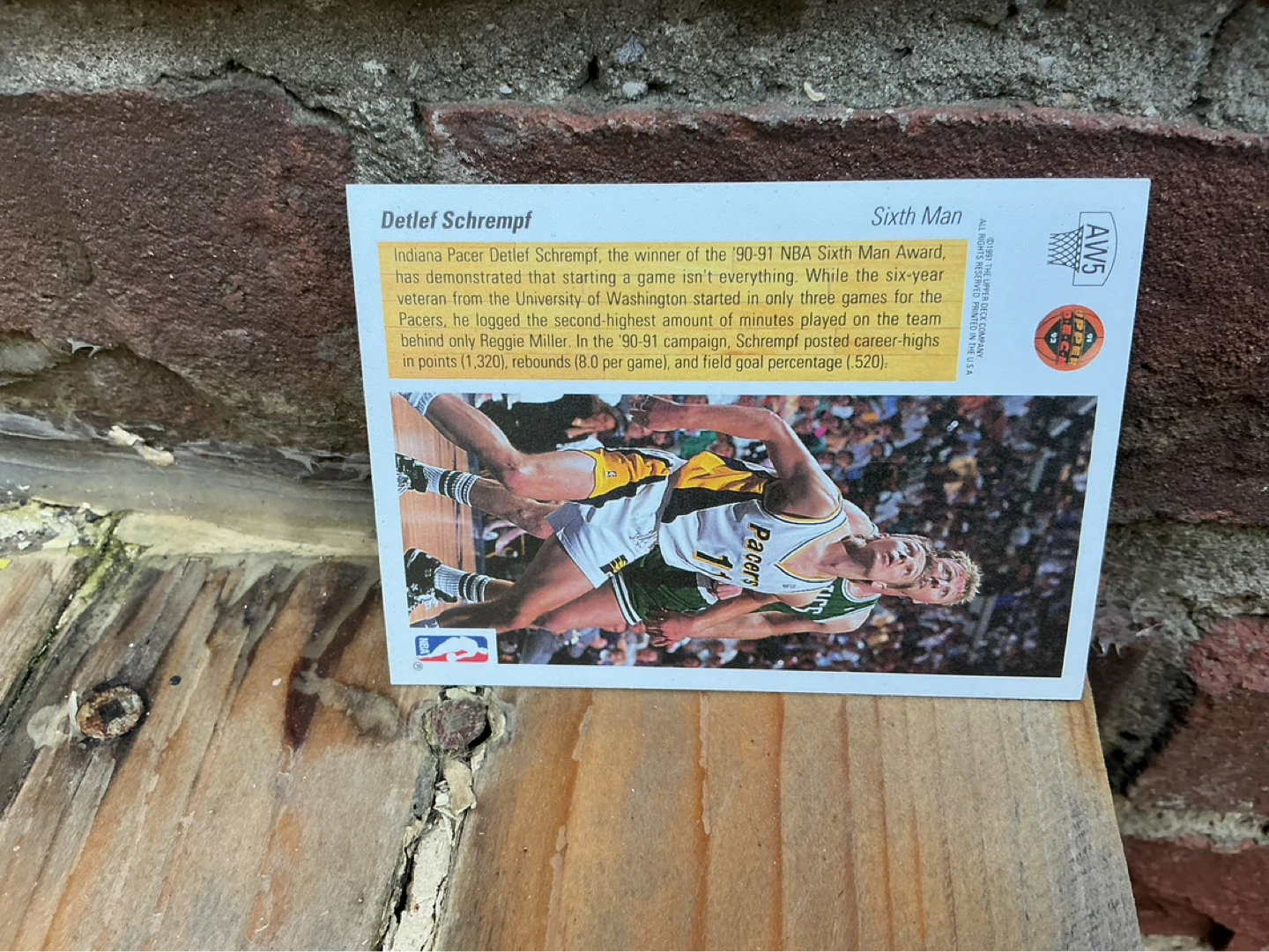 1991/92 UPPER DECK NBA HOLOGRAM DETLEF SCHREMPF Card AW5 ! - photo 4