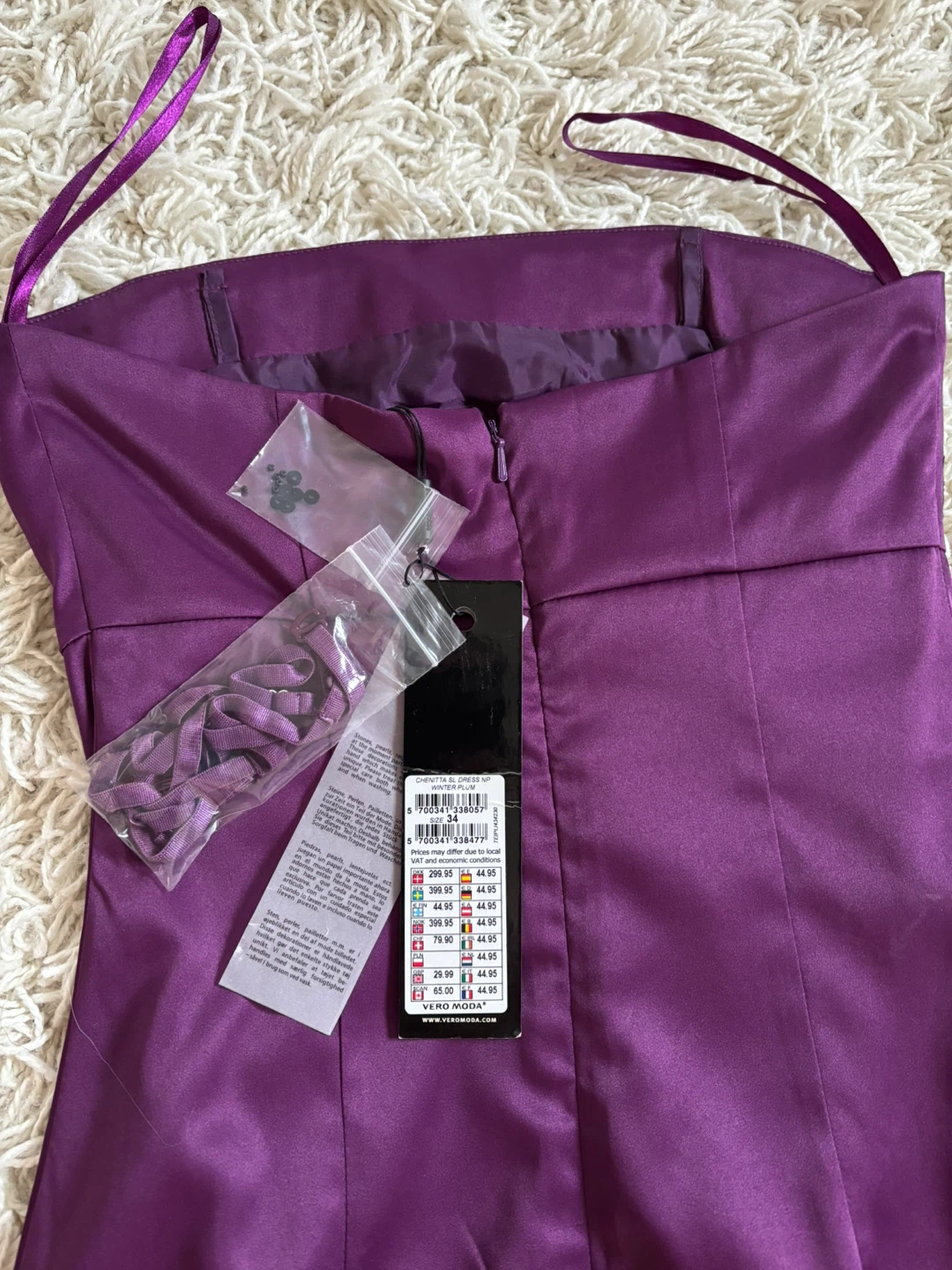 BNWT Vera Moda Purple Floral Dress - photo 3