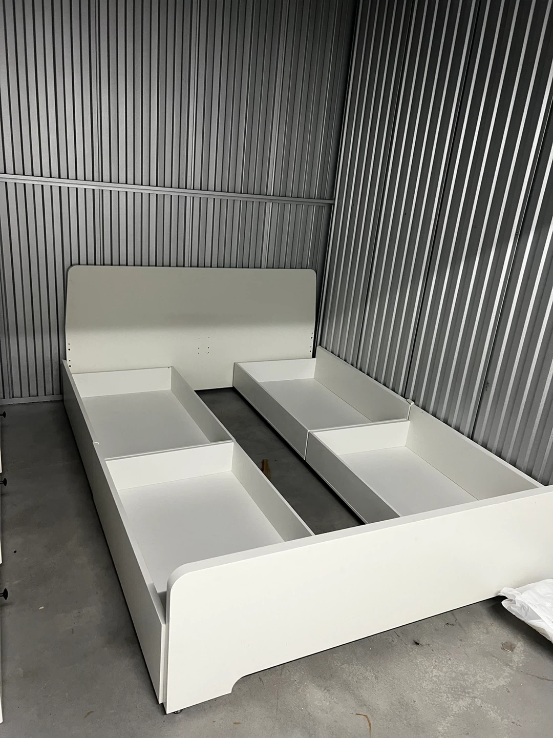 MALM IKEA Queen Bed with Storage boxes - photo 2