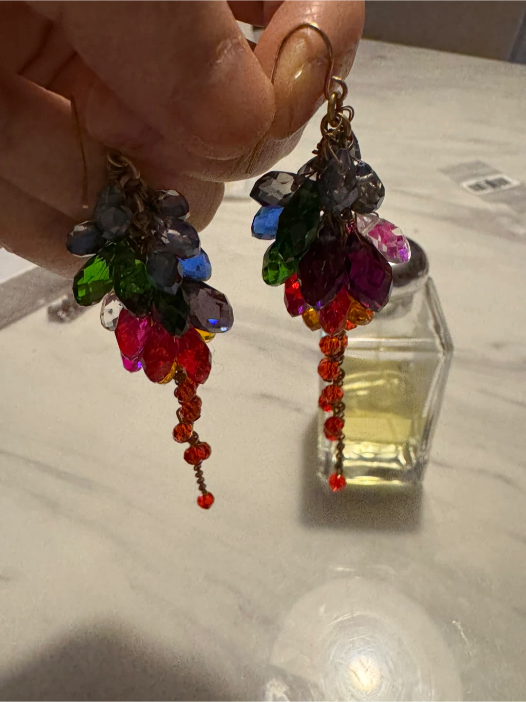 Colourful Beaded Drop Earrings