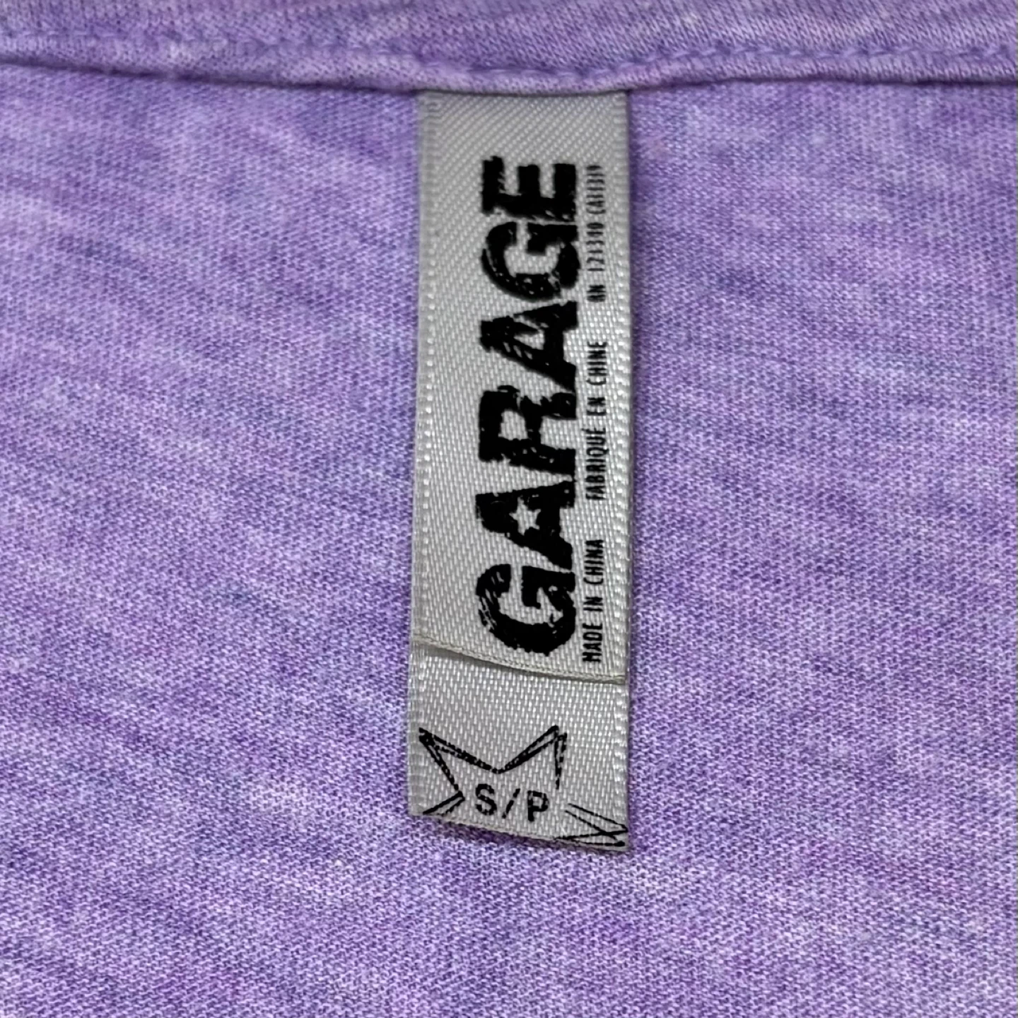 Garage Purple V Neck T Shirt Embellished Pocket Tee Size Small - photo 5