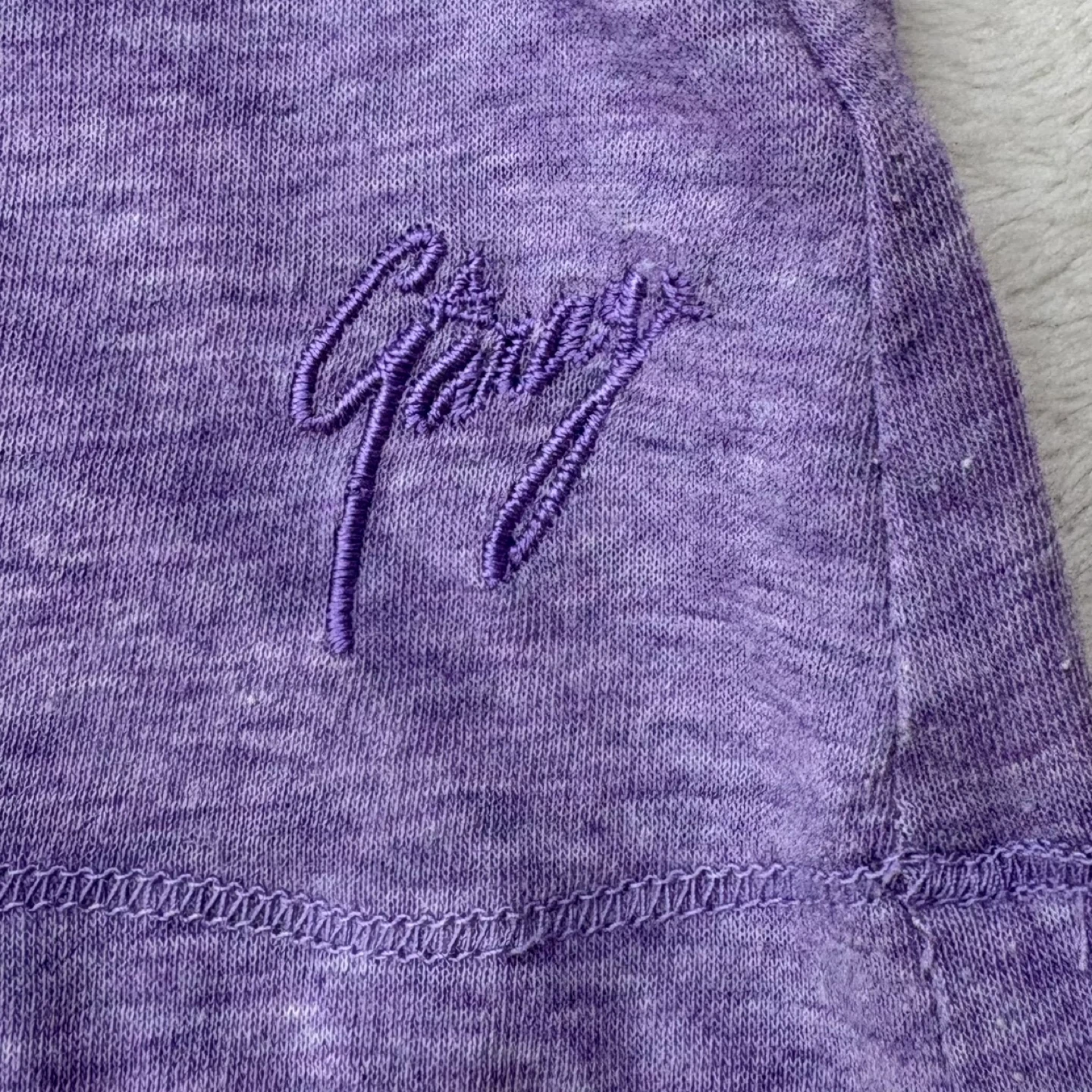 Garage Purple V Neck T Shirt Embellished Pocket Tee Size Small - photo 3