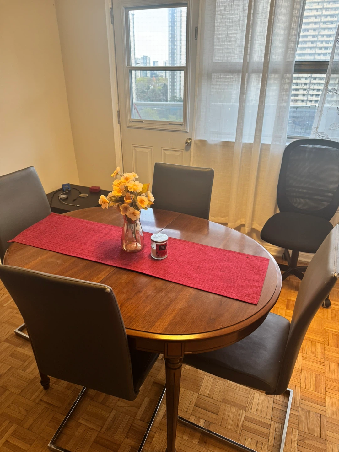 Wooden Dining Table with 4 Chairs - photo 2