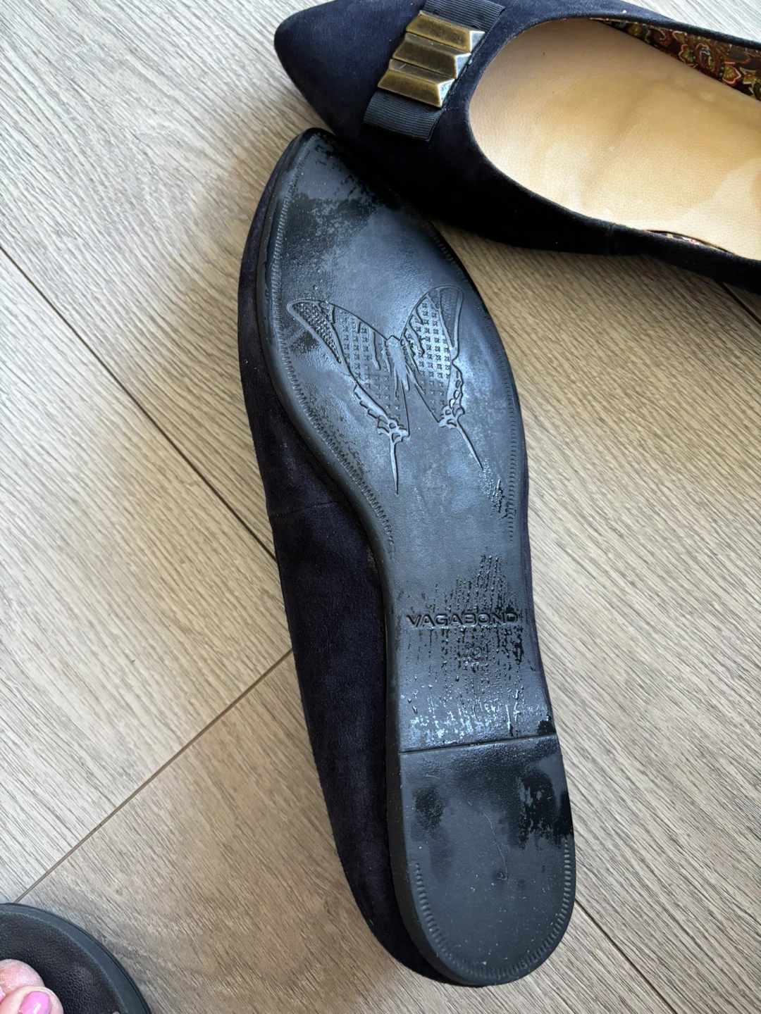 Vagabond Navy Suede Ballet Flats - photo 2
