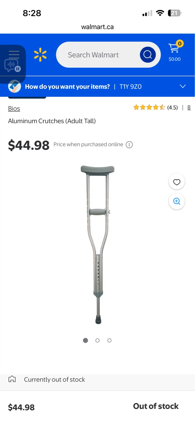 Bios Aluminum Crutches (Adult Tall) - photo 2