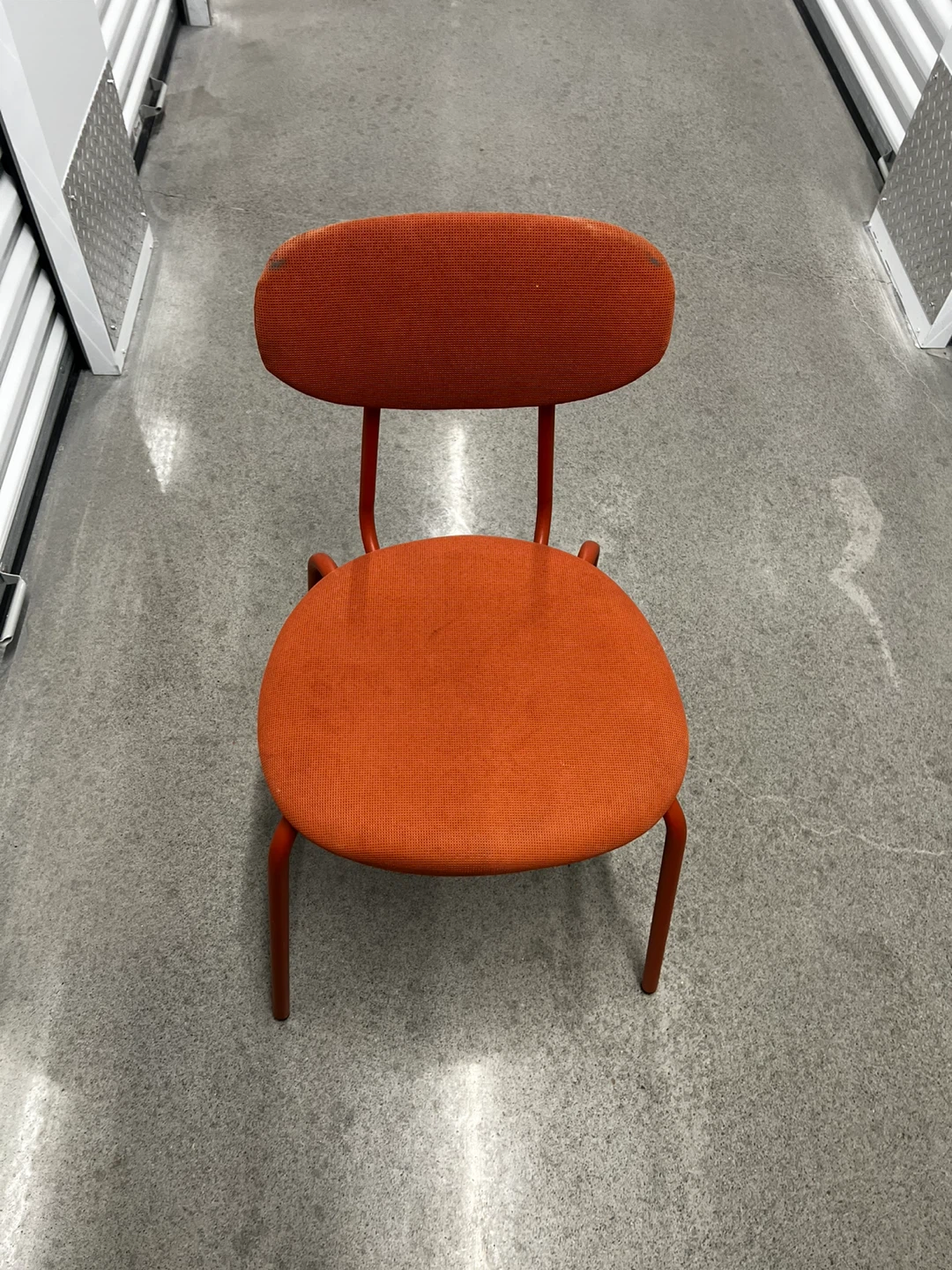 IKEA SANDSBERG Orange Upholstered Stackable Accent Chair - photo 4