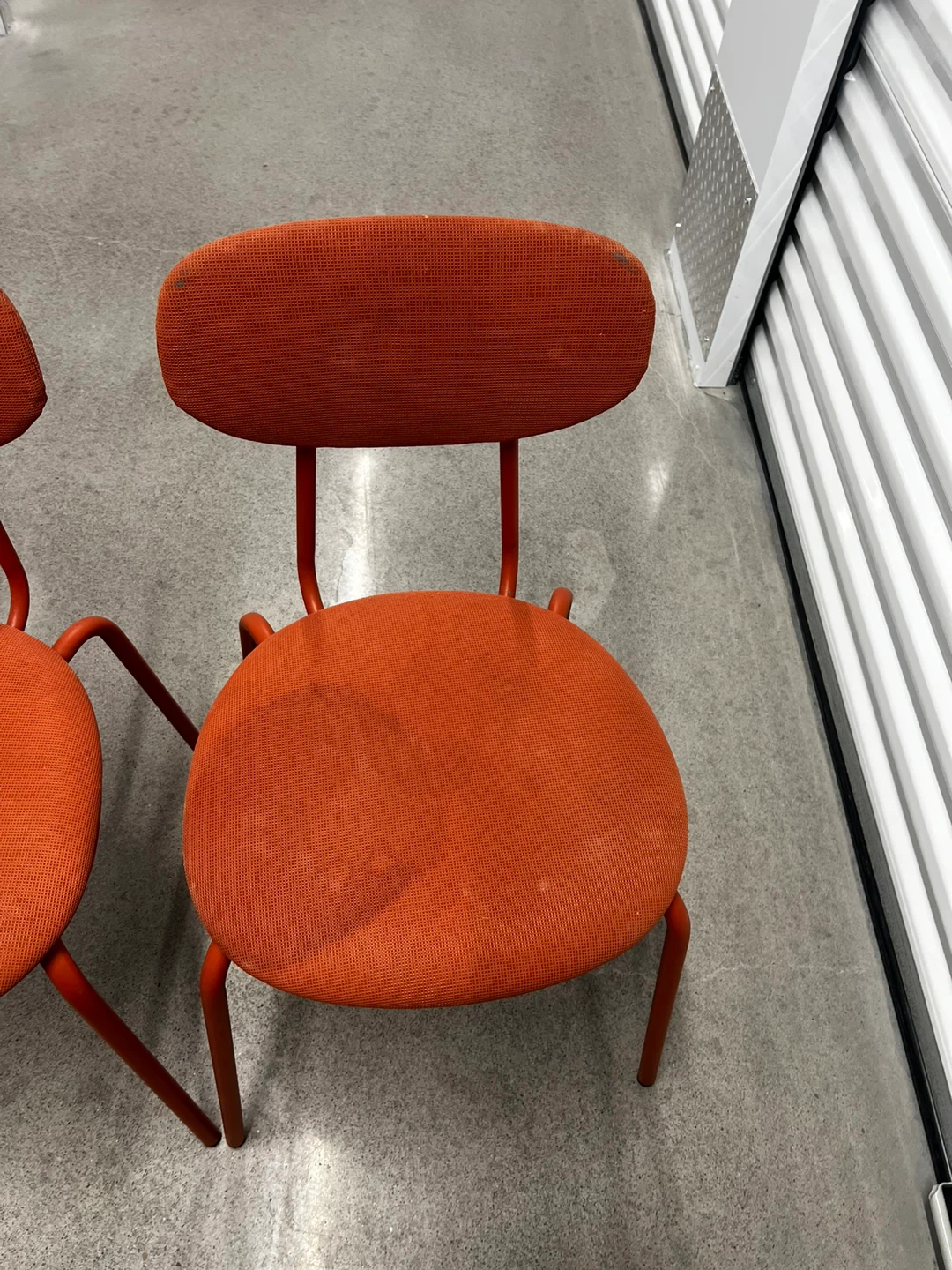 IKEA SANDSBERG Orange Upholstered Stackable Accent Chair - photo 5
