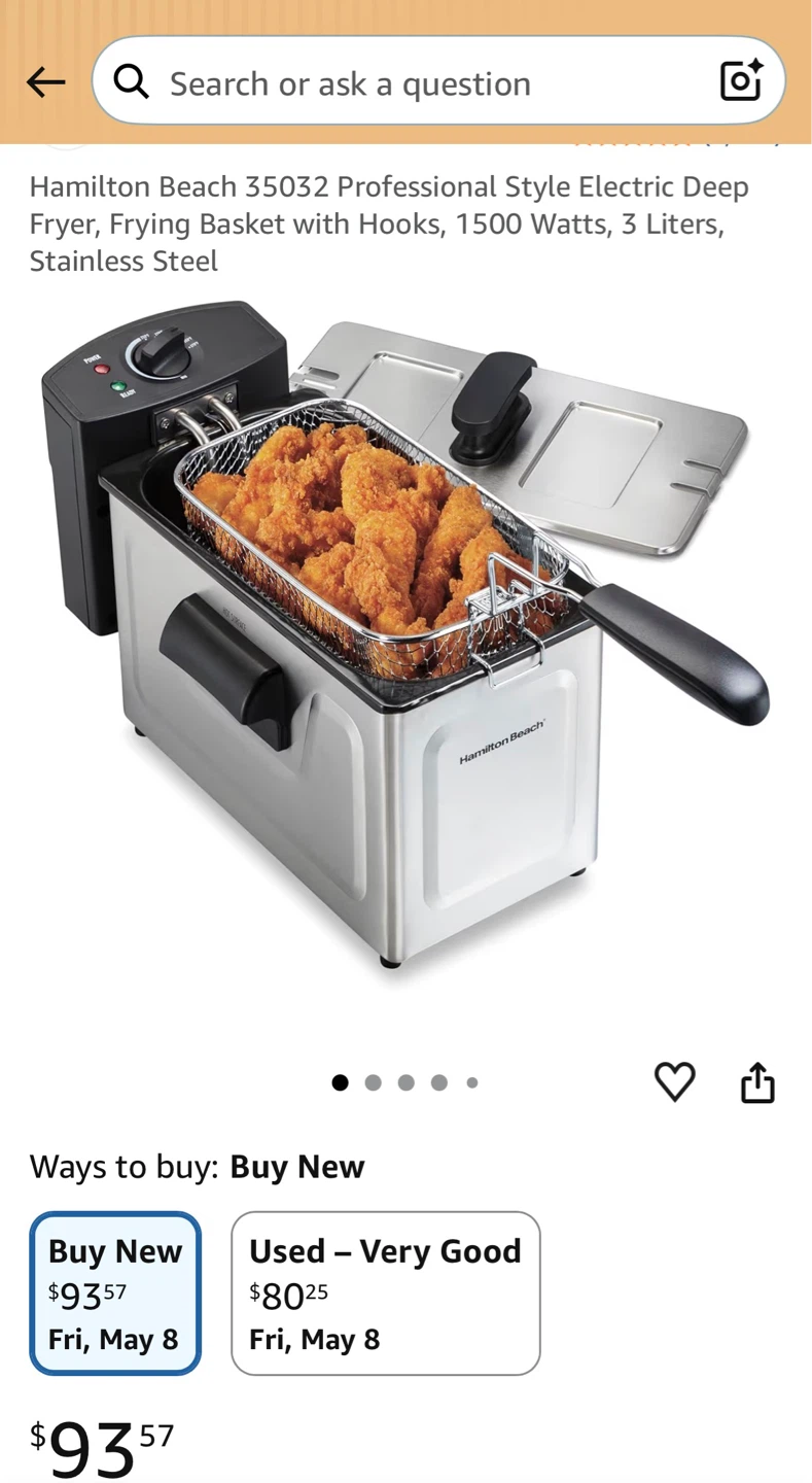 Hamilton Beach 12 Cup Deep Fryer