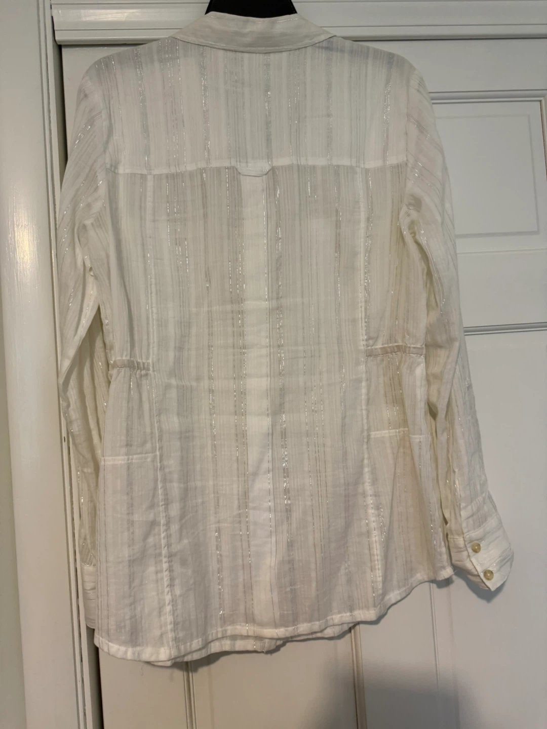 DKNY Jeans White Striped Shirt XL - photo 3