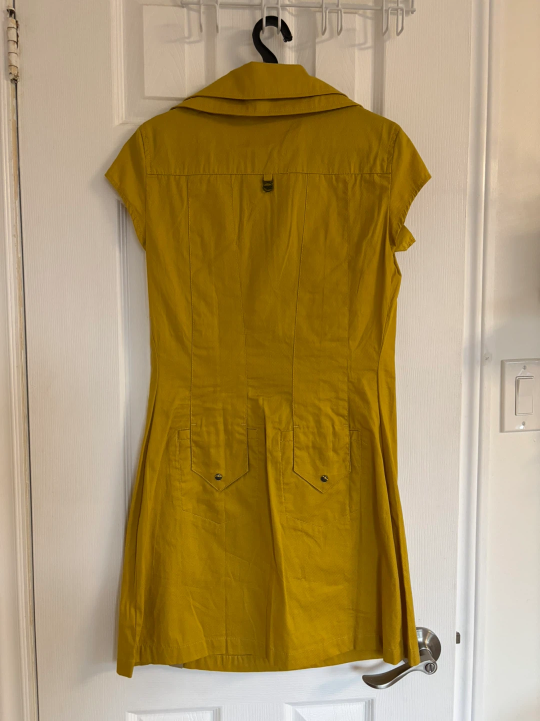 BNWT Yellow Short Sleeve Button-Up Cotton Dress - photo 3