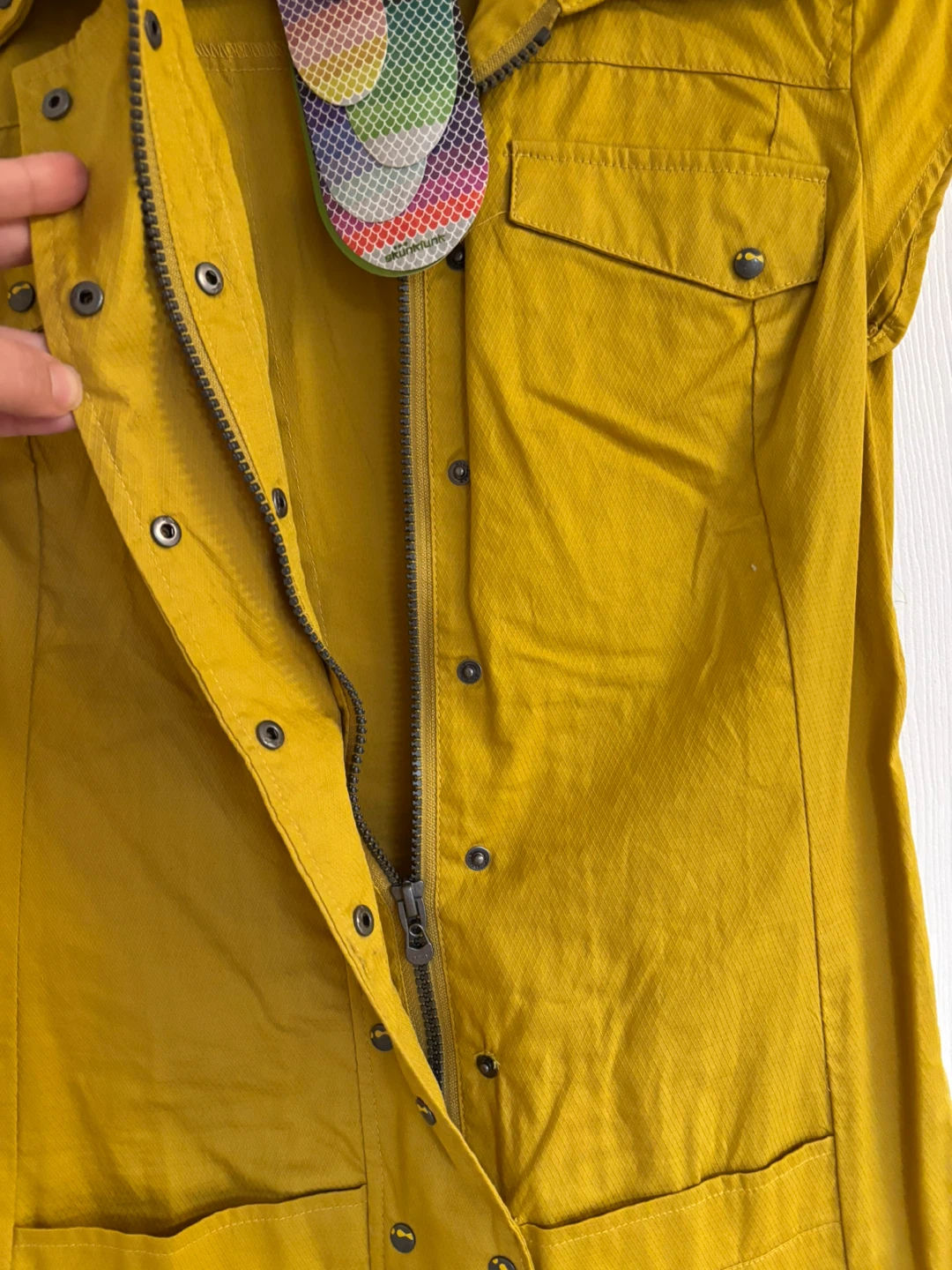 BNWT Yellow Short Sleeve Button-Up Cotton Dress - photo 2