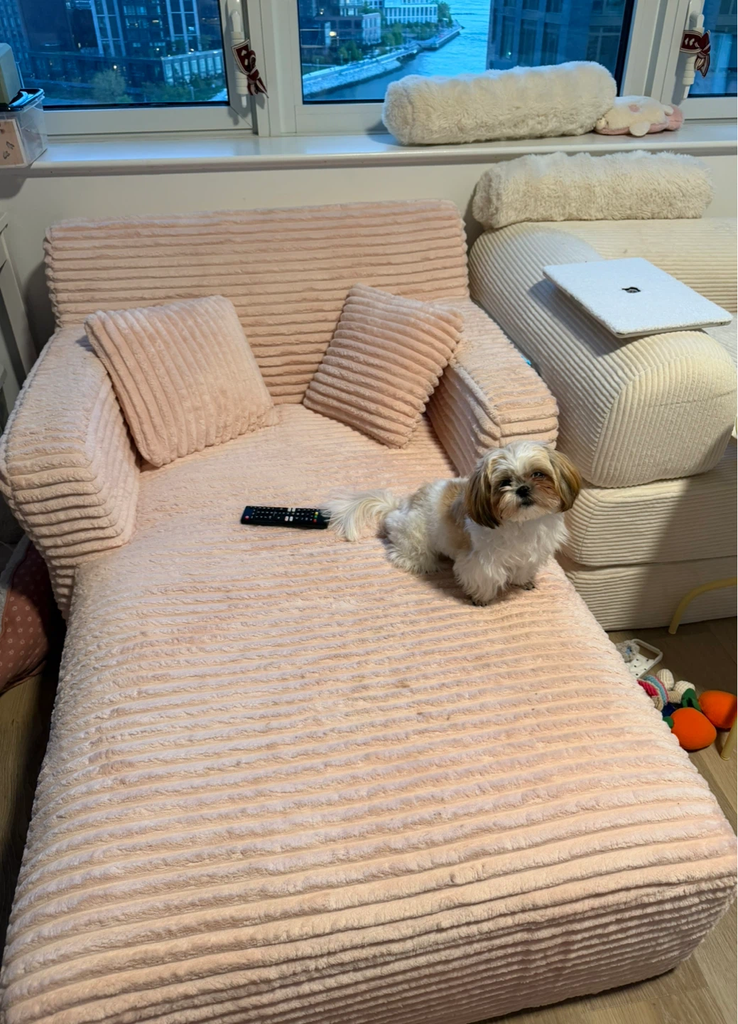 Pink Corduroy sofa
