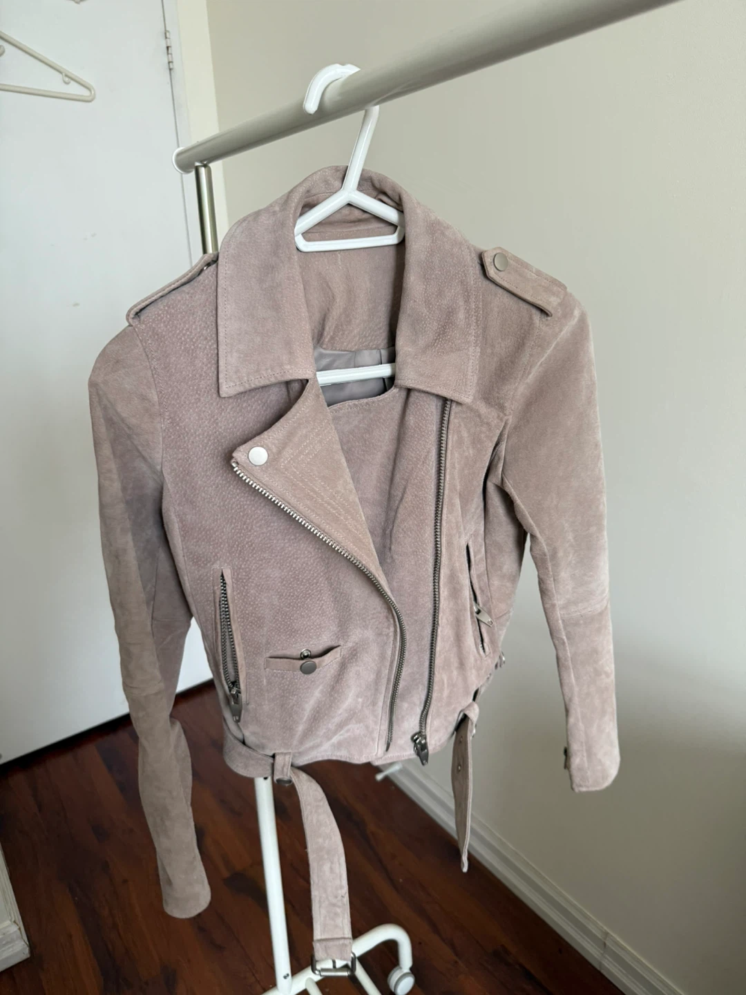 Tan Suede Moto Jacket
