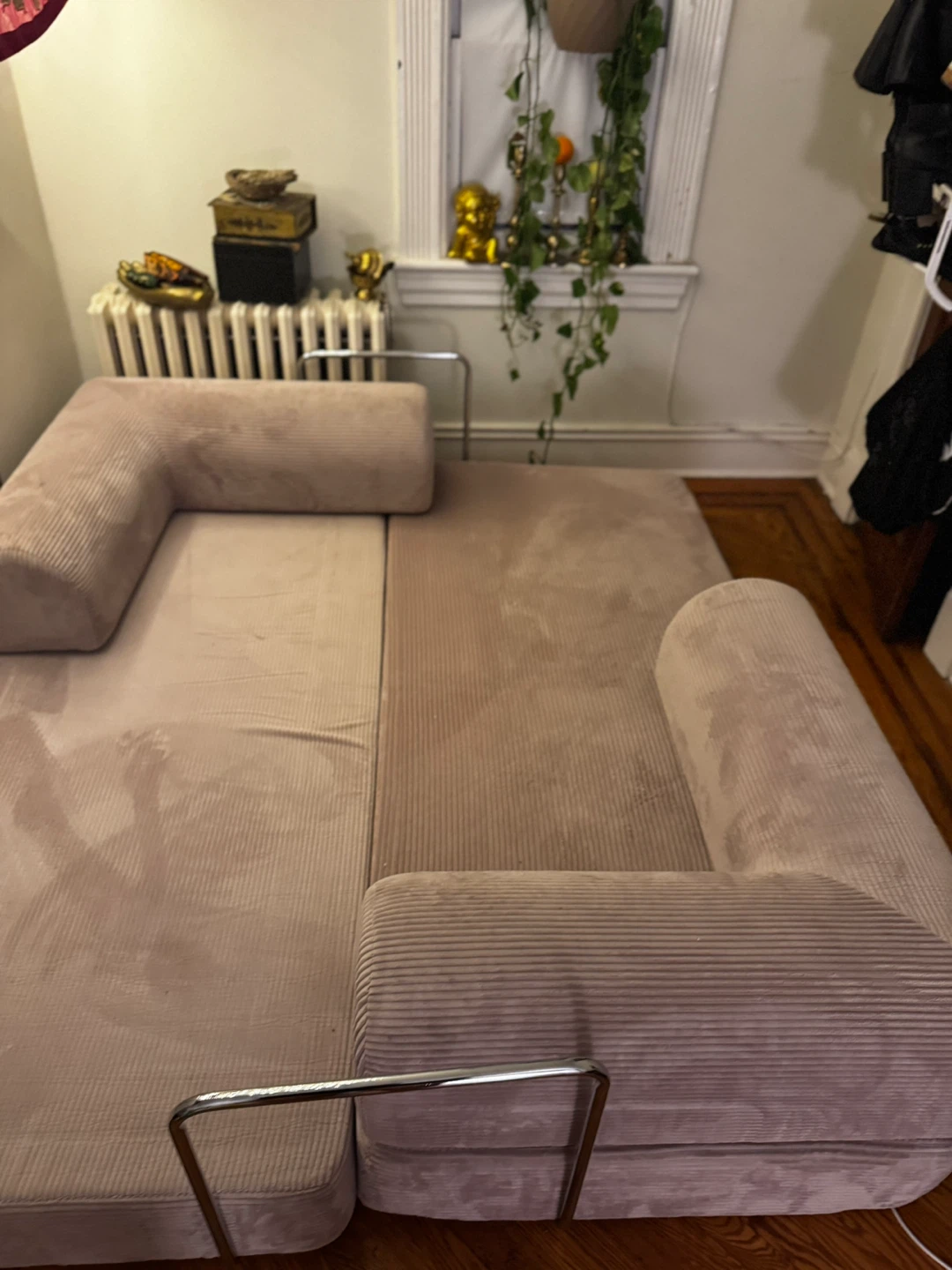 Desert Rose Corduroy Sofa/Daybed with Bolster Pillows - photo 3