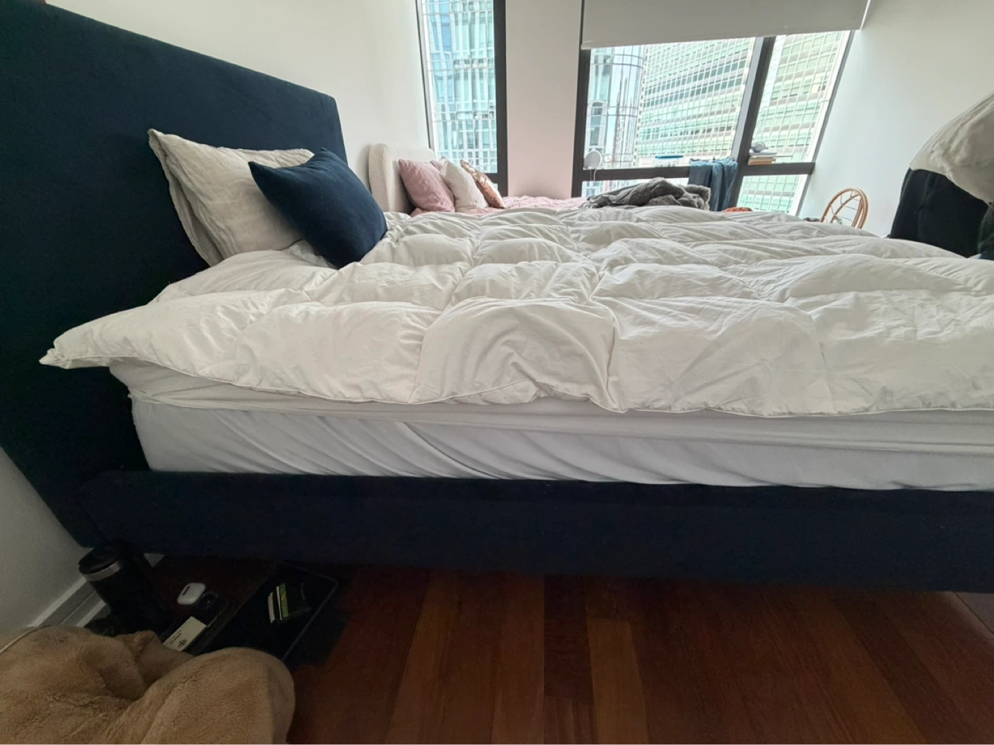 Dark blue bed frame - photo 3