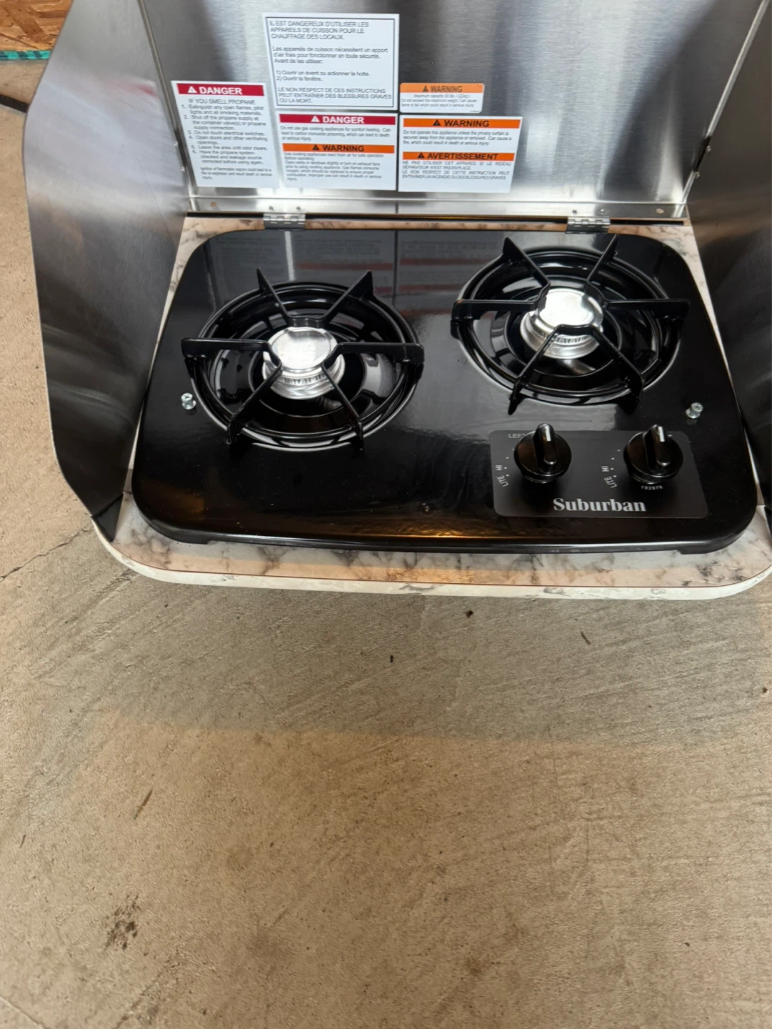 Suburban RV Propane Stove Cooktop