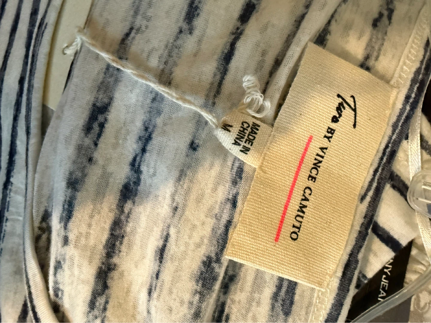Vince Camuto Striped T-Shirt with Studs - Medium - photo 3